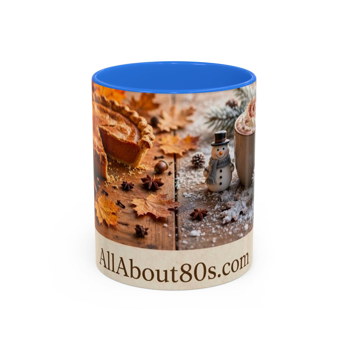 AllAbout80s Seasonal Coffee Mug (11oz/15oz) — Autumn & Winter Cozy Hot Cocoa Design