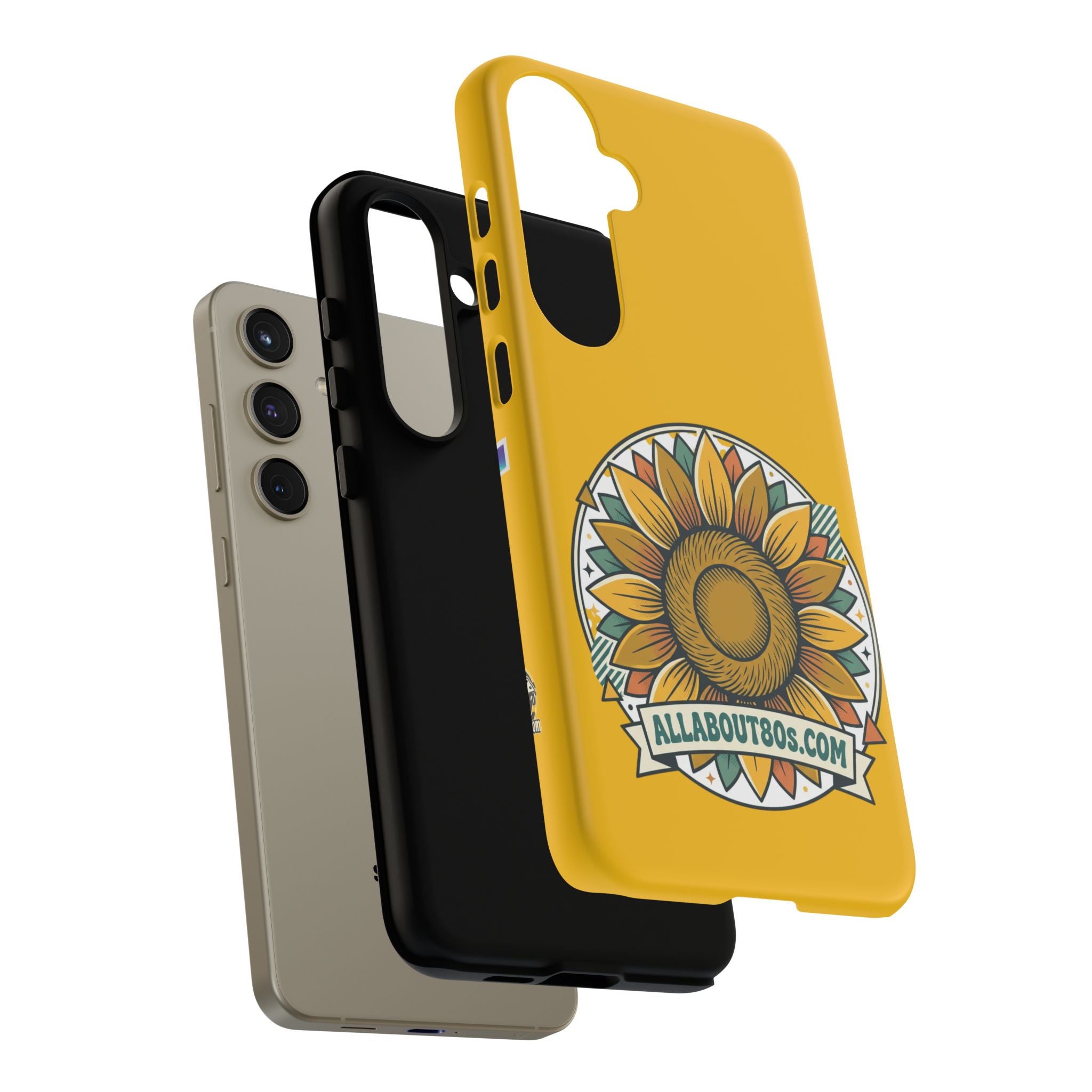 Sunflower Logo Phone Case — AllAbout80s.com Yellow Protective Cover
