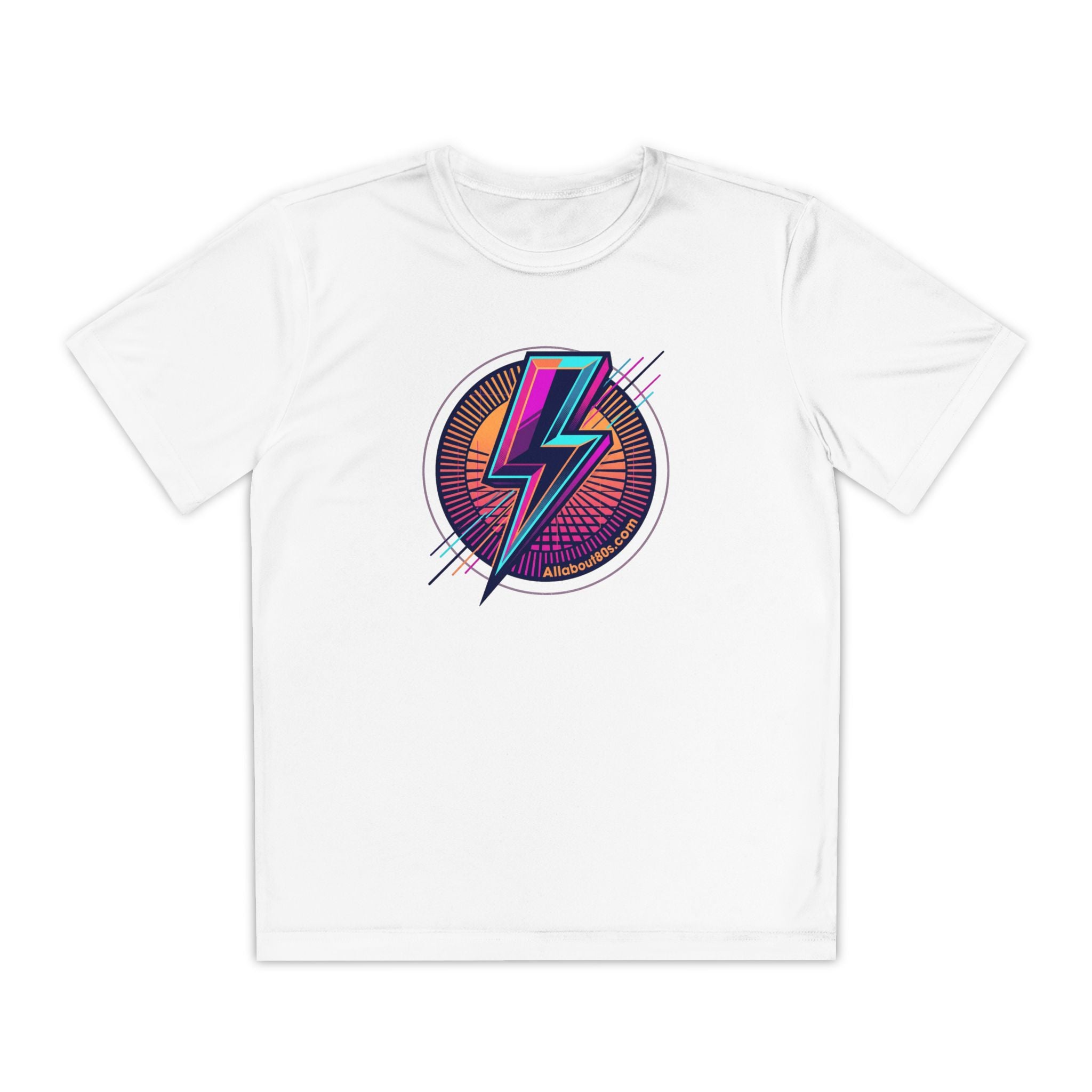 Youth Lightning Bolt Tee – Retro 80s AllAbout80s.com Graphic Shirt
