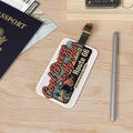 Route 66 'Cool Breeze in My Hair' Luggage Tag — Retro Motorcycle Travel ID