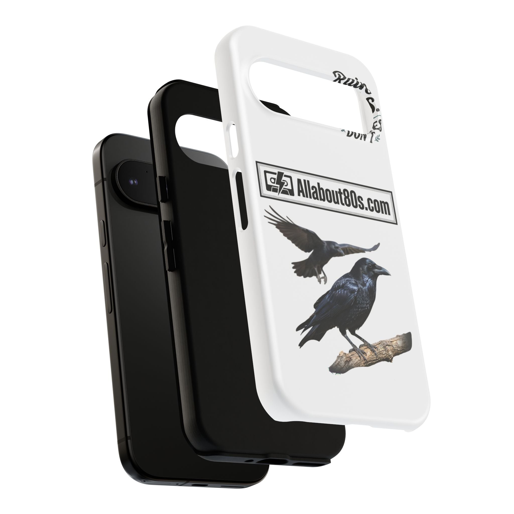 Raven Flight Phone Case — Protective iPhone Case with Black Crow Design