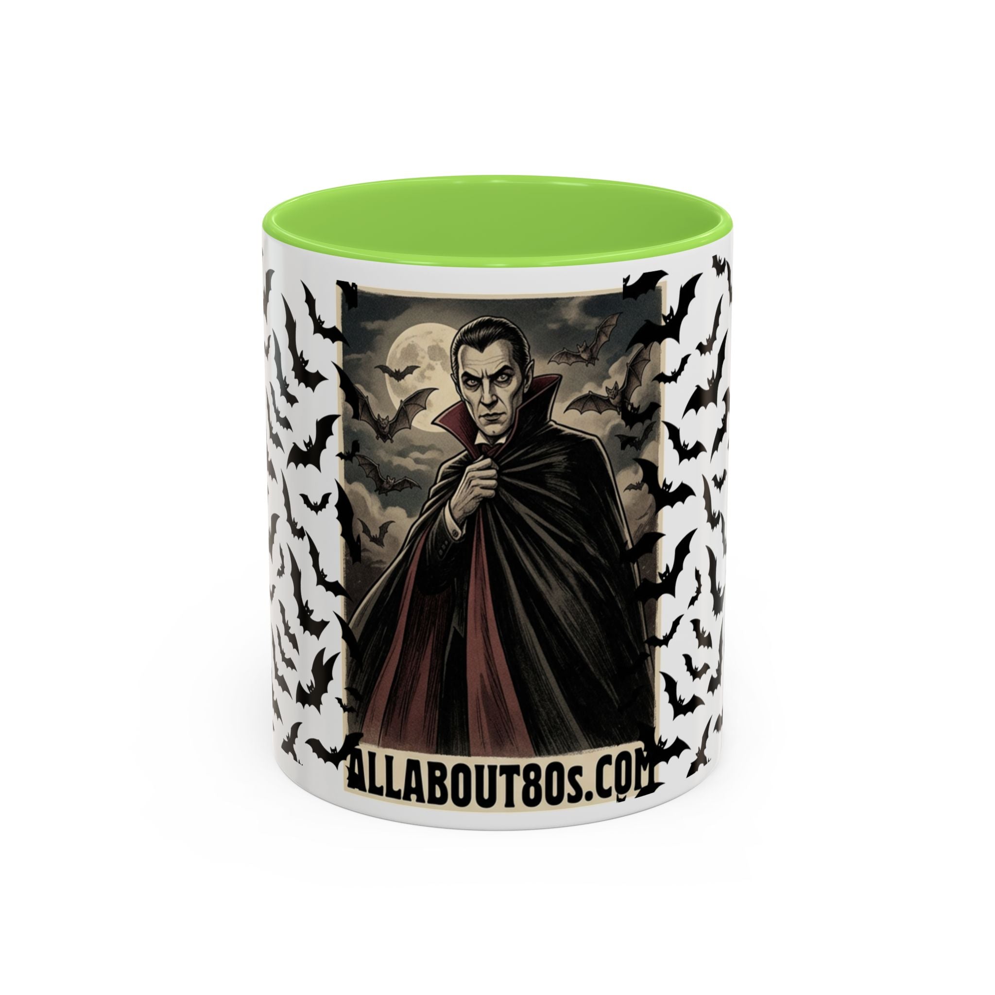 Vampire Dracula Bat Pattern Coffee Mug – Gothic Halloween 11oz/15oz