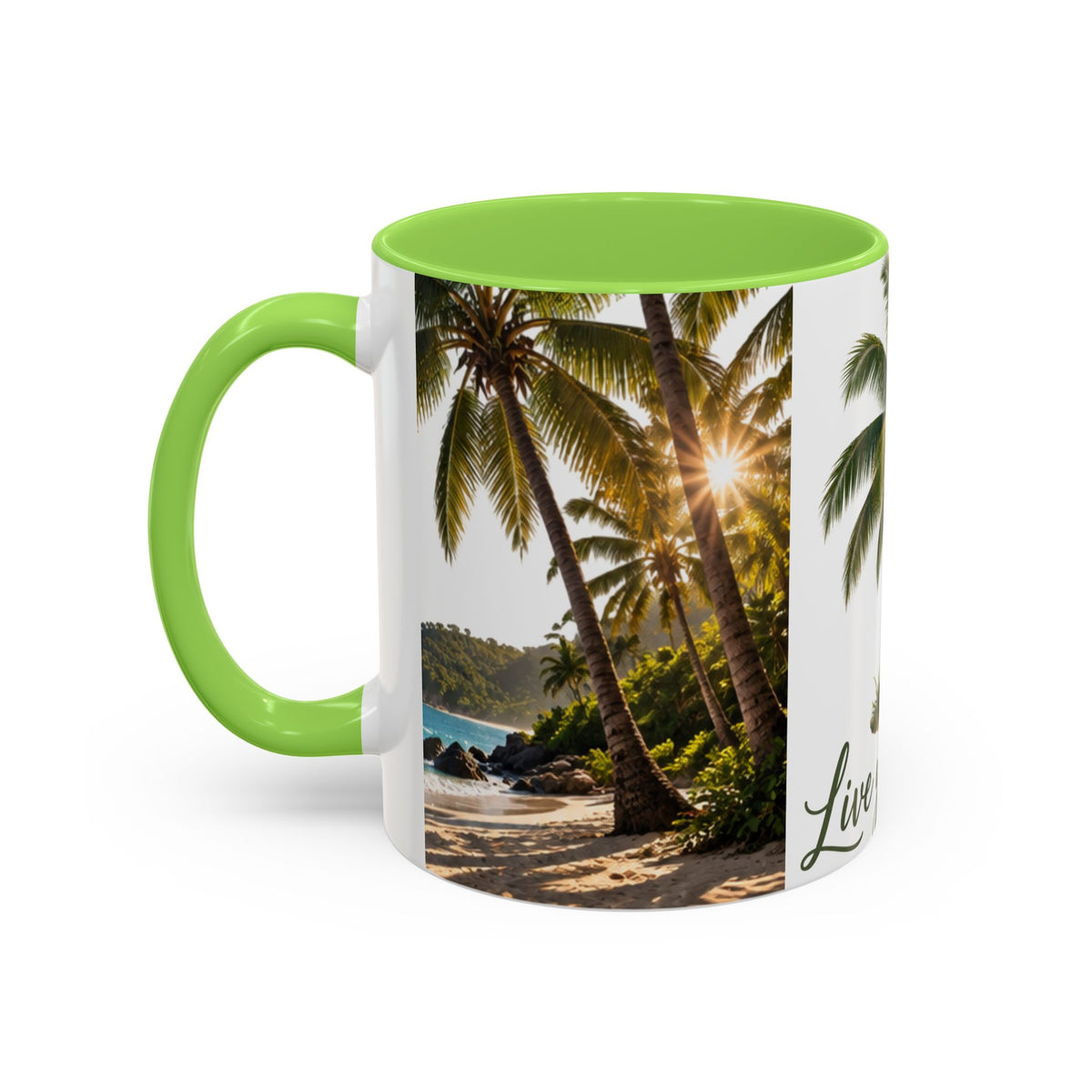 Live Your Dreams Palm Tree Mug