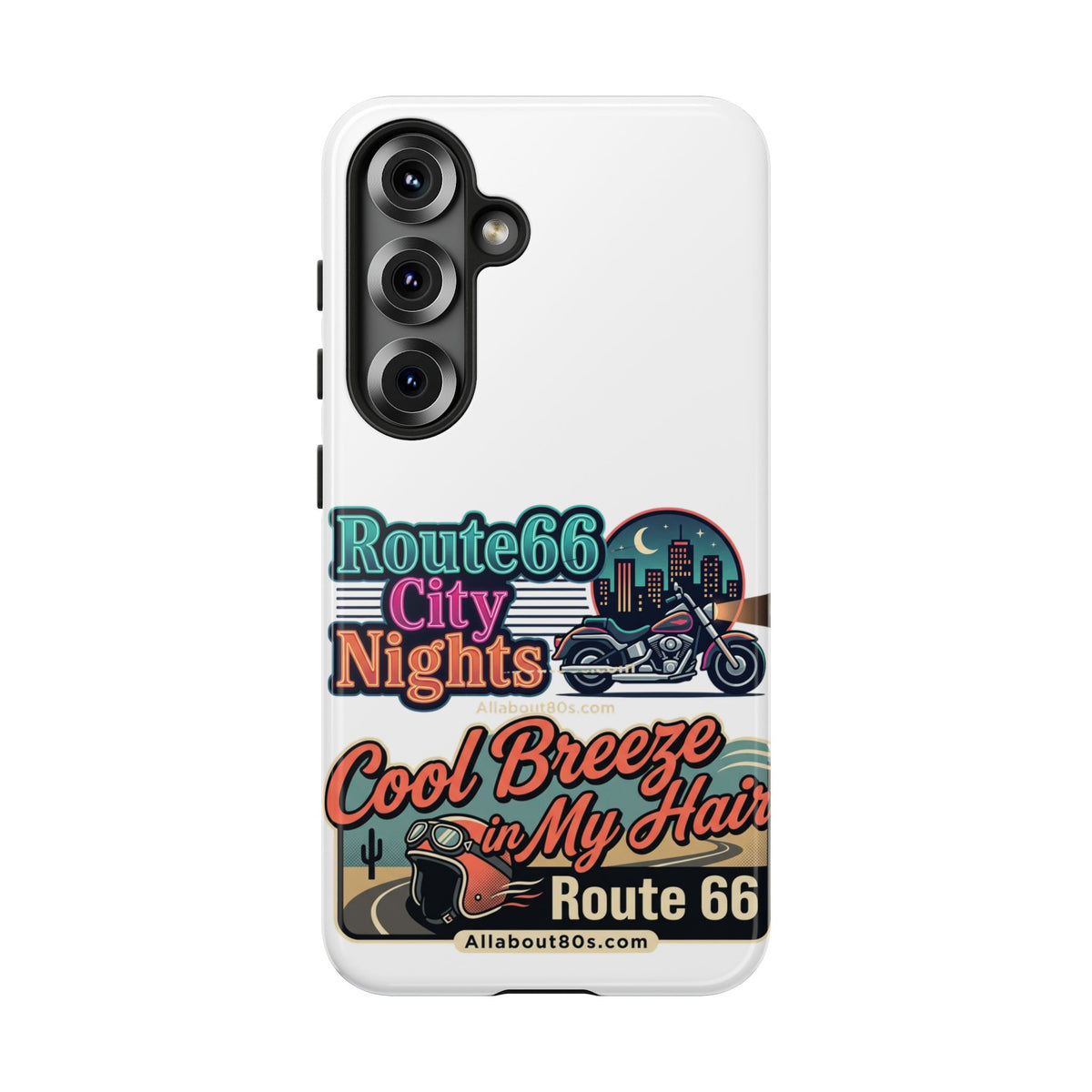 Phone Case — Route 66 City Nights Motorcycle Design