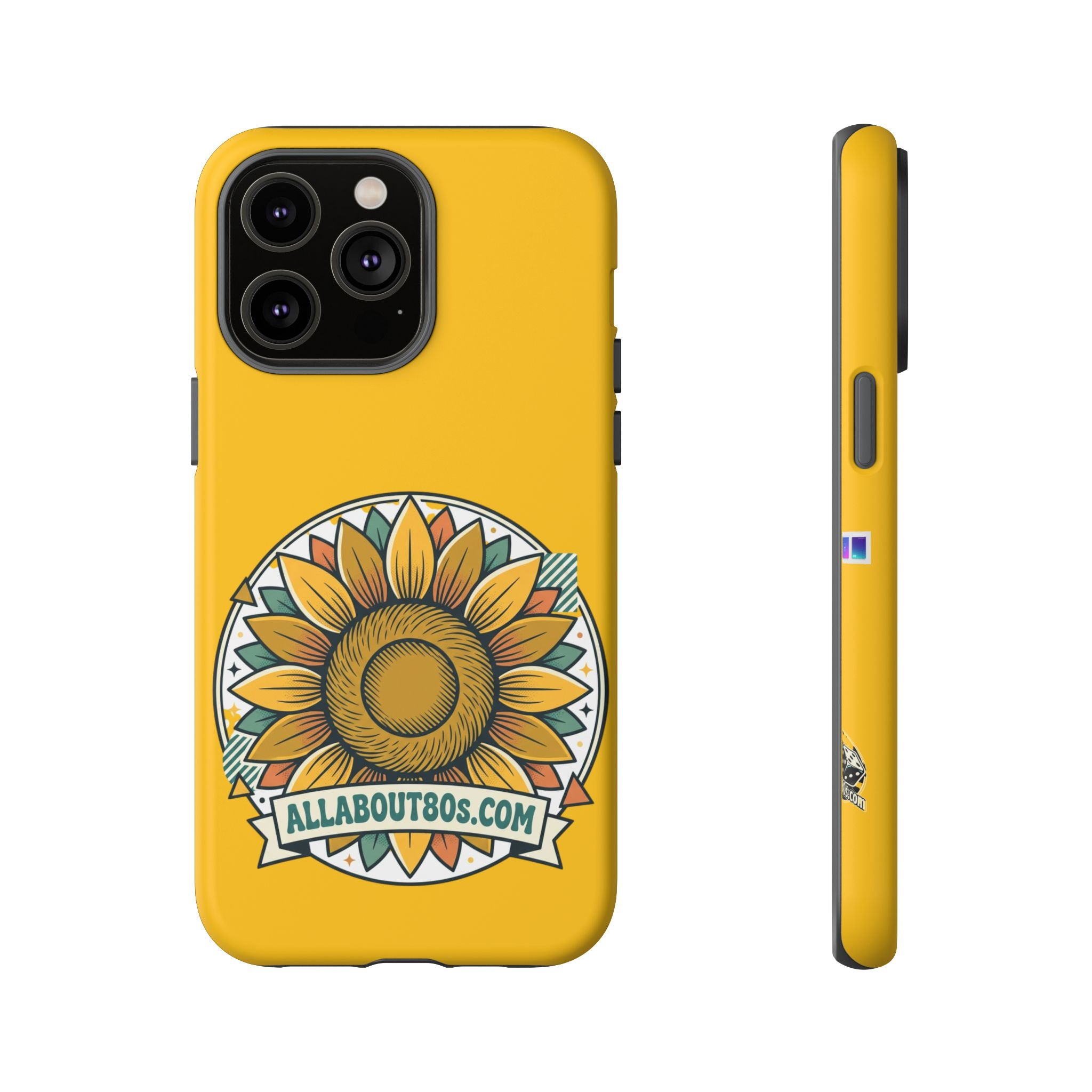 Sunflower Logo Phone Case — AllAbout80s.com Yellow Protective Cover