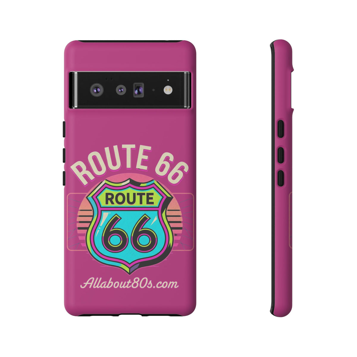 Route 66 Phone Case — Retro Neon Road Trip iPhone Cover