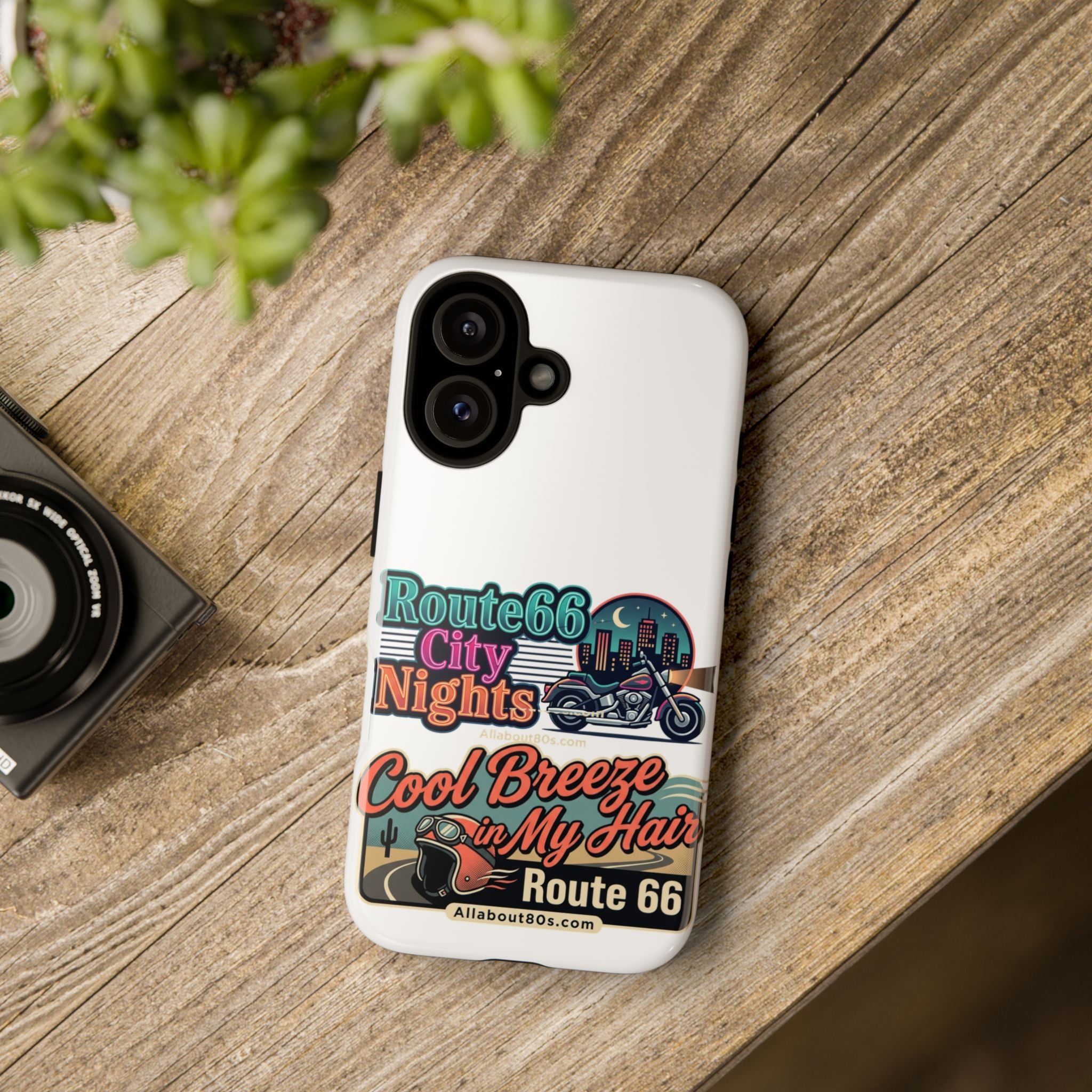 Phone Case — Route 66 City Nights Motorcycle Design