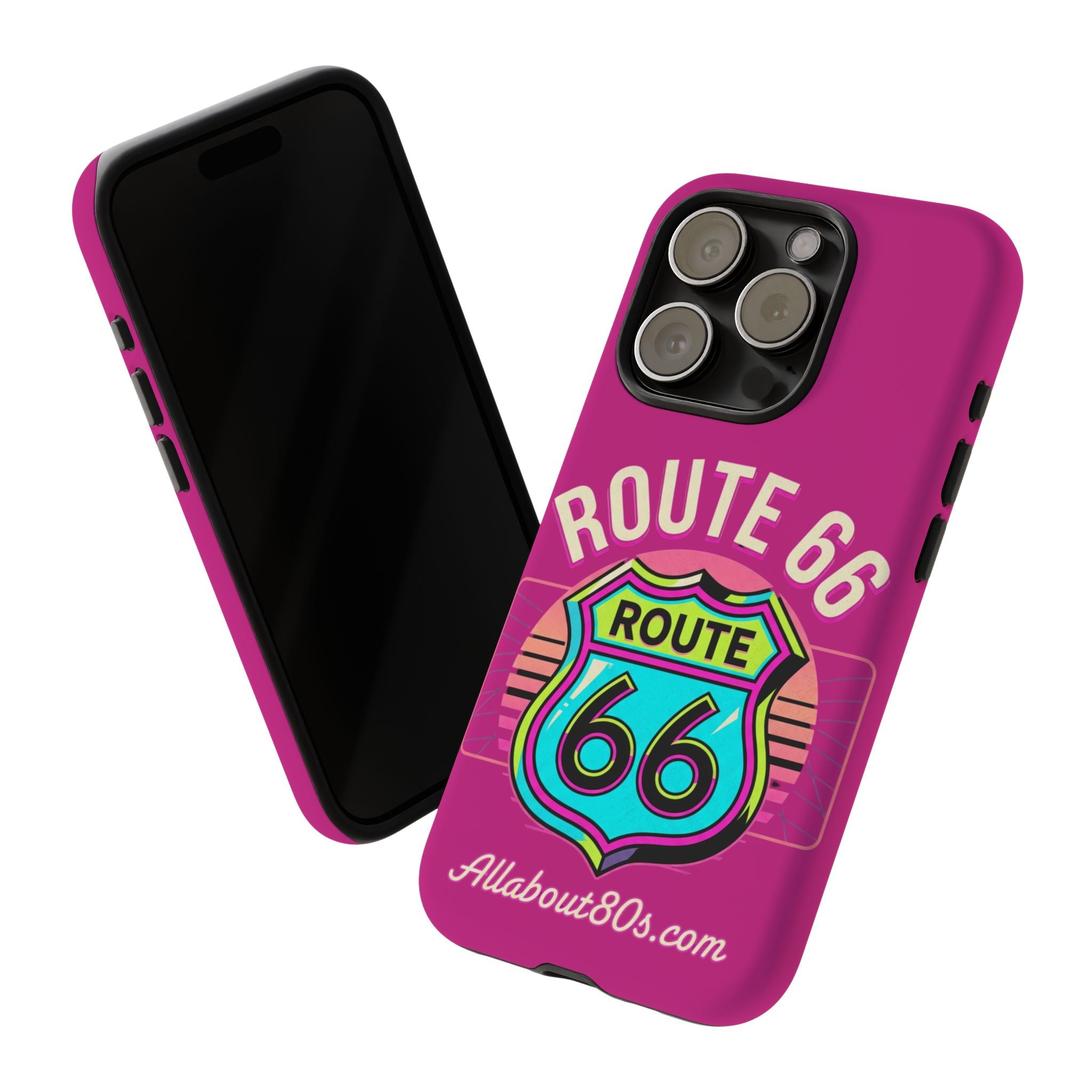 Route 66 Phone Case — Retro Neon Road Trip iPhone Cover