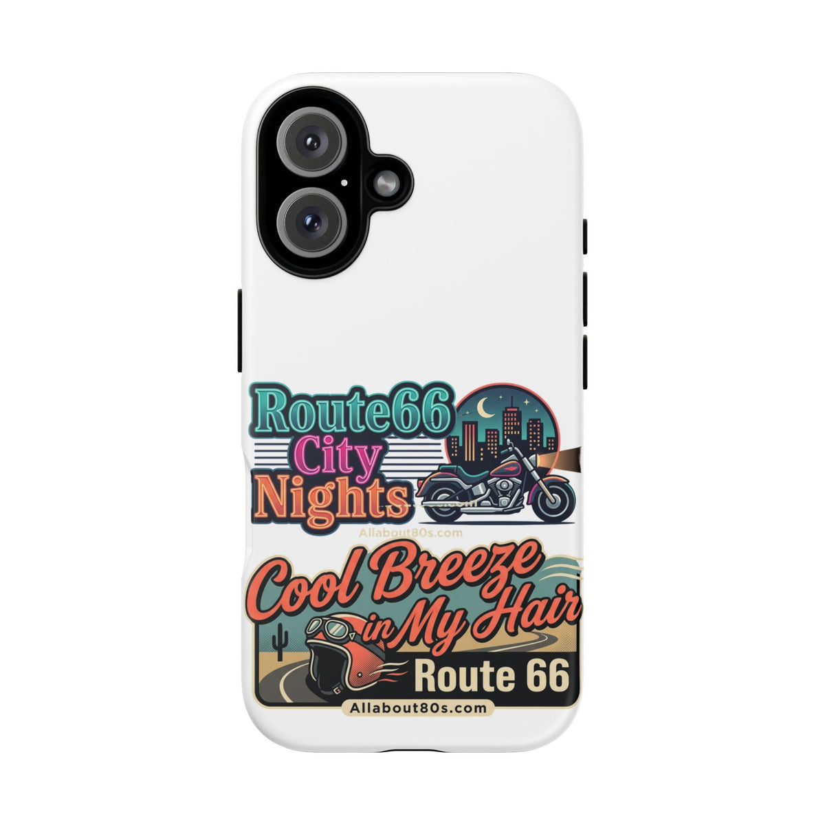 Phone Case — Route 66 City Nights Motorcycle Design