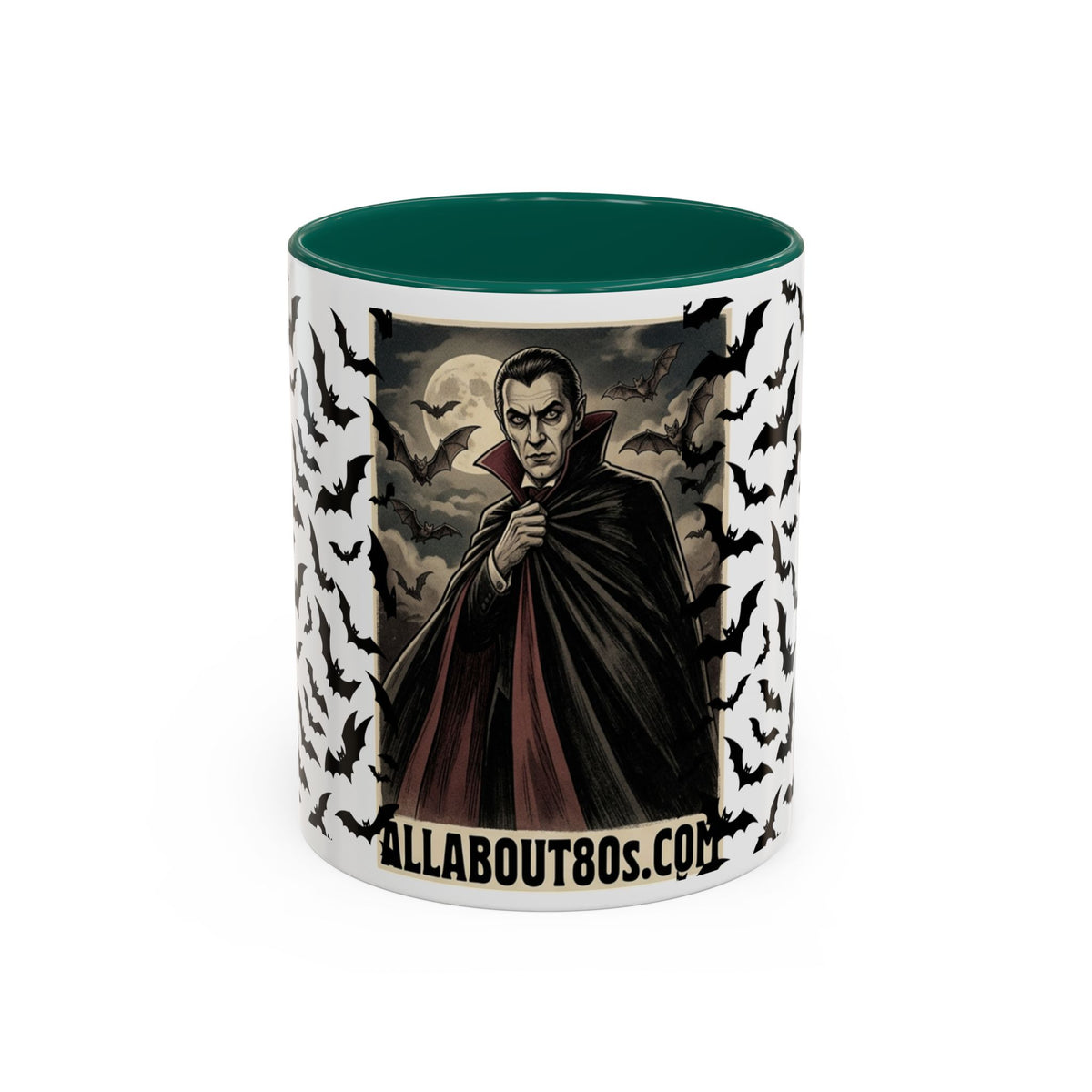 Vampire Dracula Bat Pattern Coffee Mug – Gothic Halloween 11oz/15oz