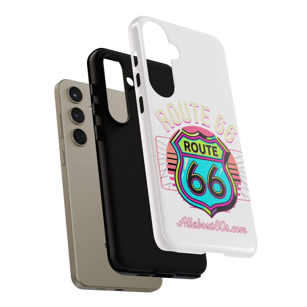 Route 66 Neon Phone Case — Retro Road Trip iPhone Cover