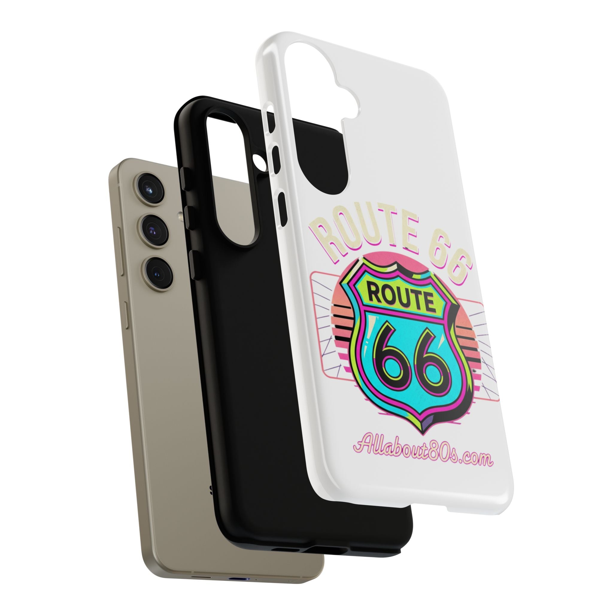 Route 66 Neon Phone Case — Retro Road Trip iPhone Cover