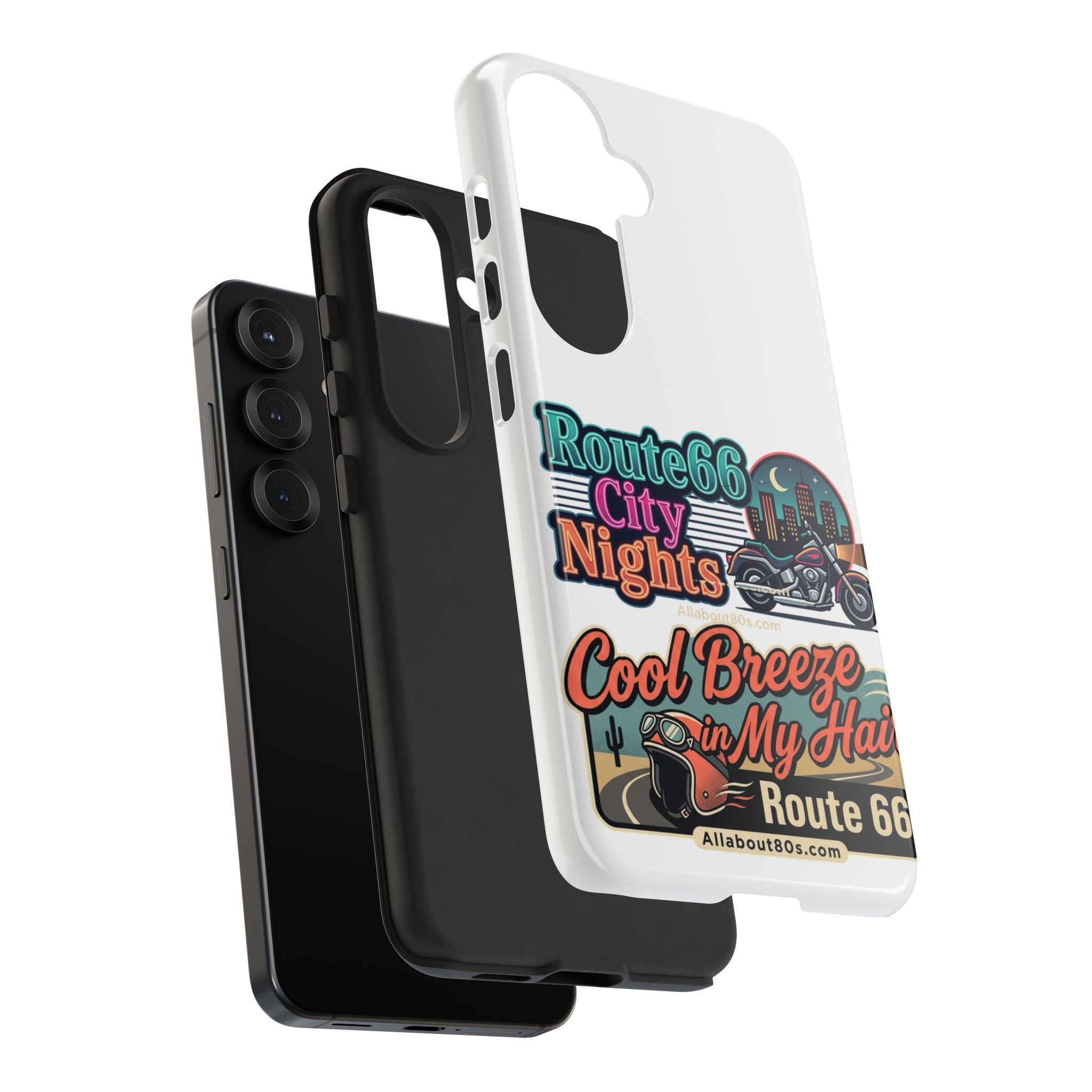 Phone Case — Route 66 City Nights Motorcycle Design