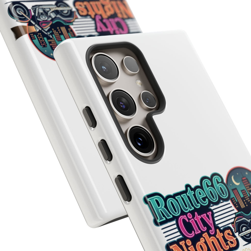Phone Case — Route 66 City Nights Motorcycle Design
