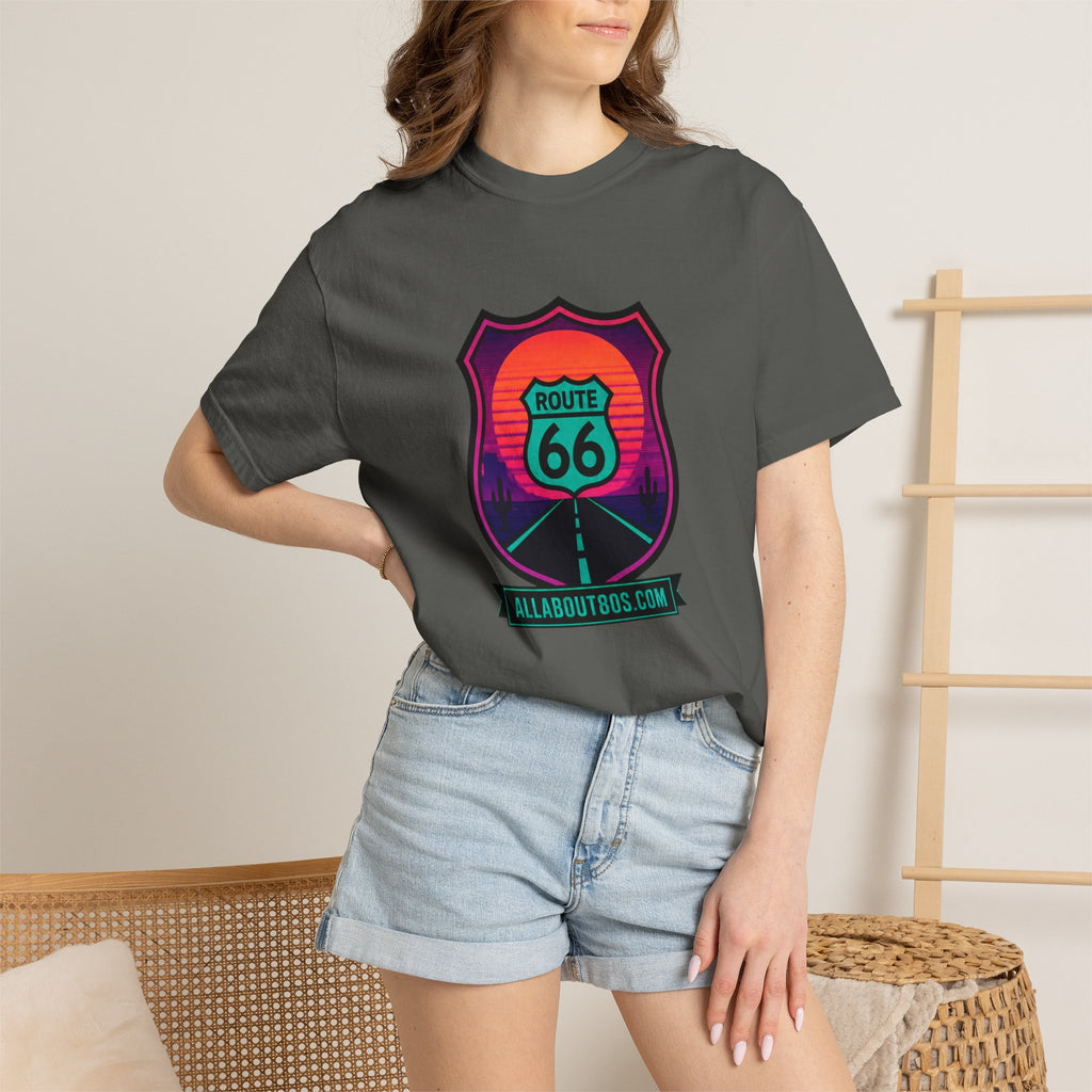 Route 66 Sunset T‑Shirt — Retro Roadtrip Graphic Tee