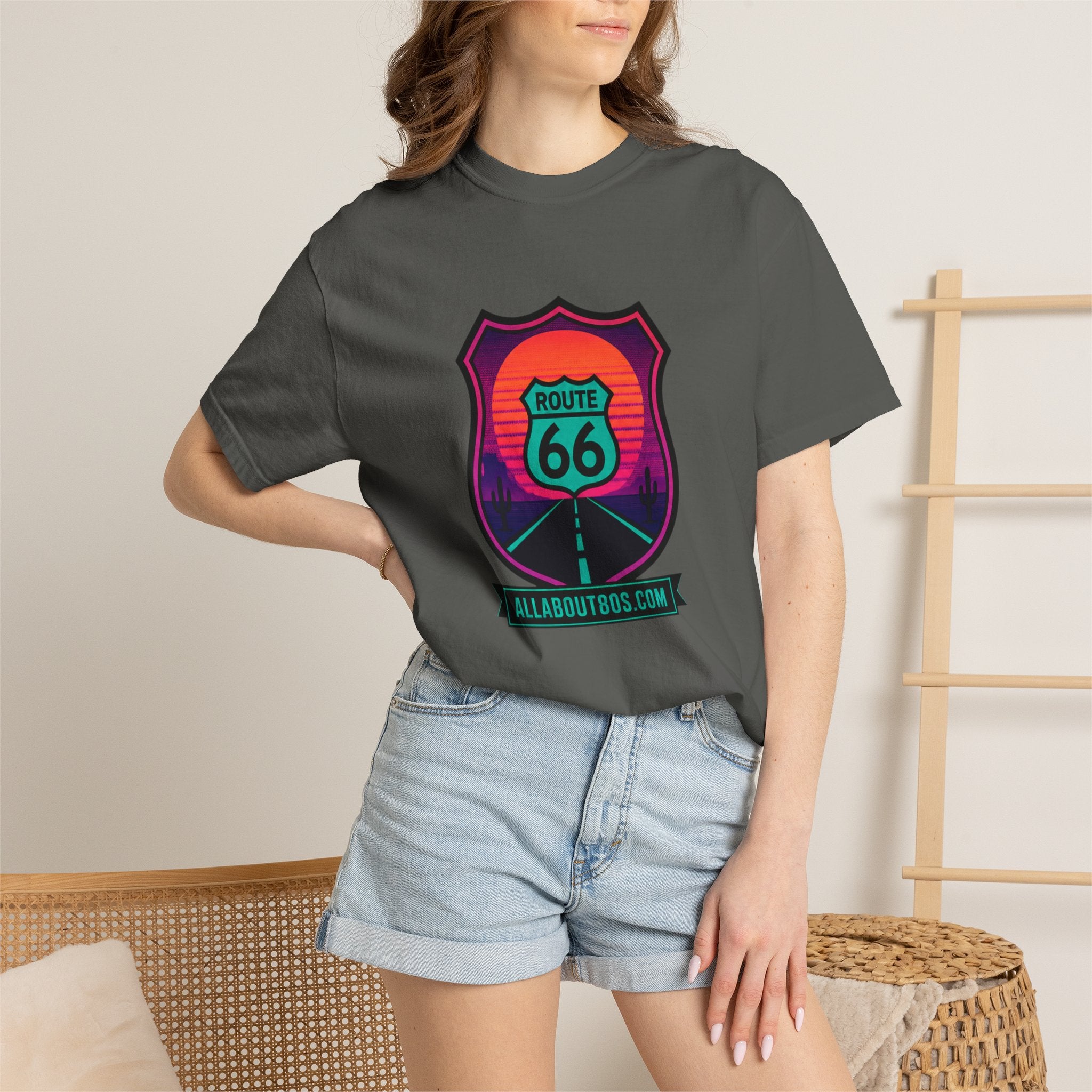 Route 66 Sunset T‑Shirt — Retro Roadtrip Graphic Tee