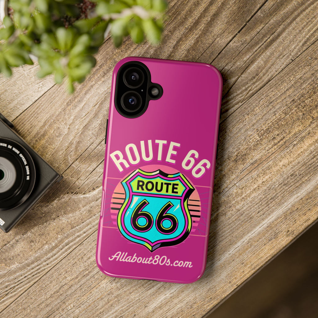 Route 66 Phone Case — Retro Neon Road Trip iPhone Cover