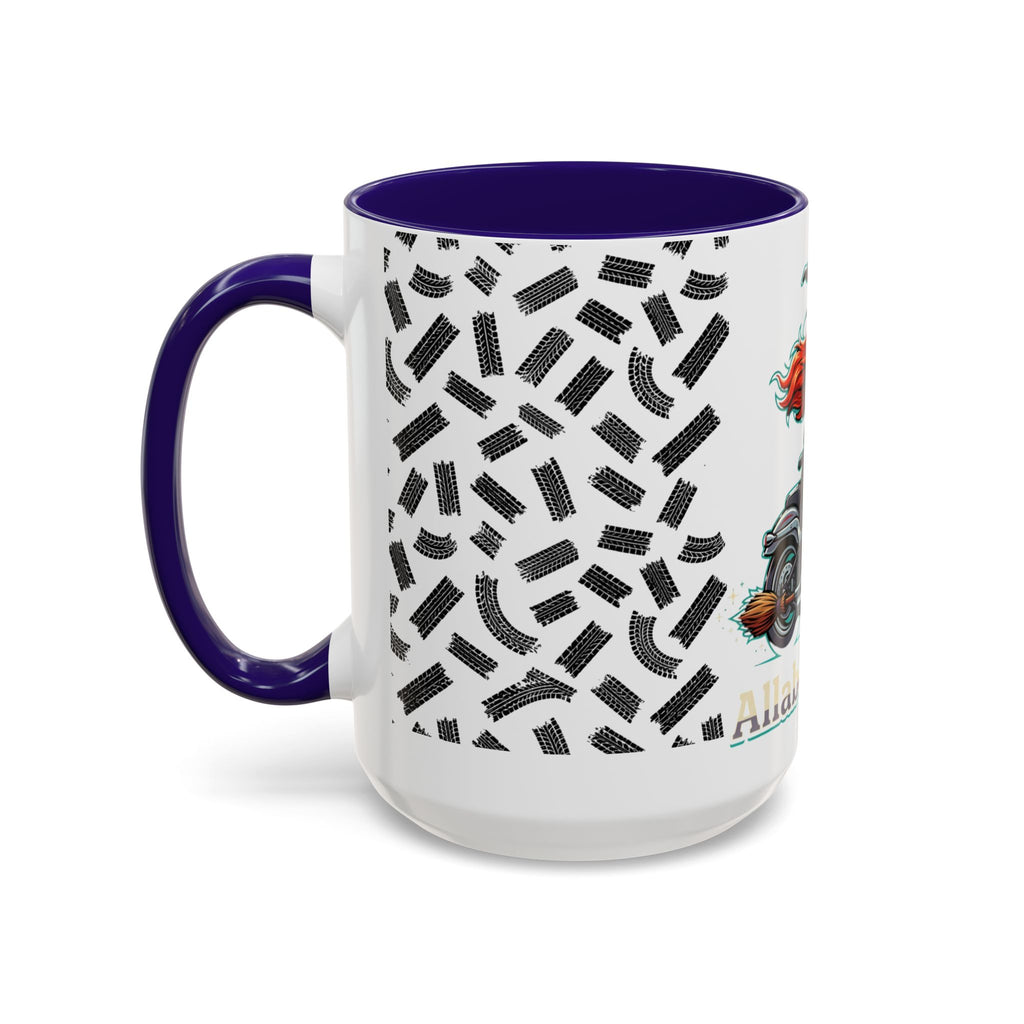 Witch Motorcycle Mug — Red-Haired Biker Witch Ceramic Coffee Cup