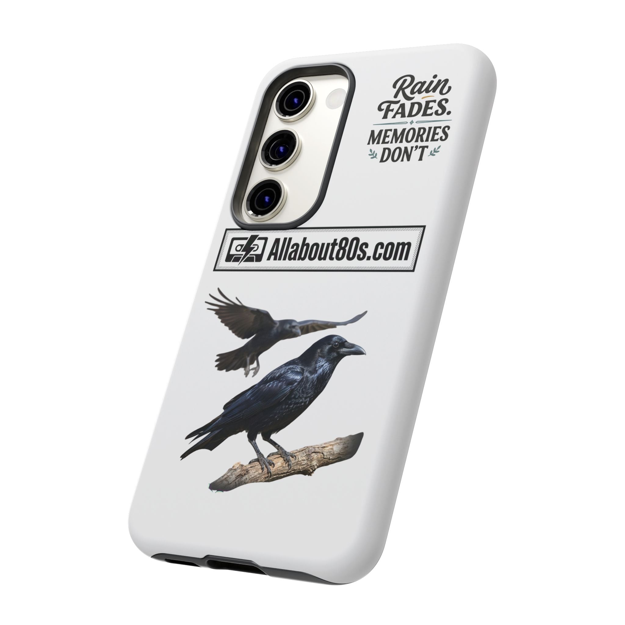 Raven Flight Phone Case — Protective iPhone Case with Black Crow Design