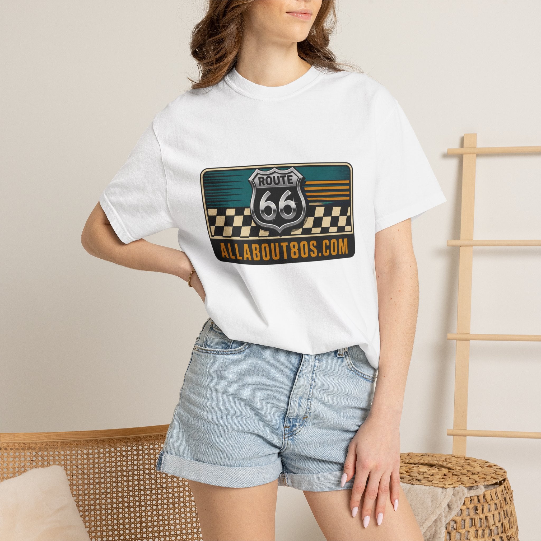 Route 66 Vintage Logo T-Shirt — AllAbout80s.com Graphic Tee