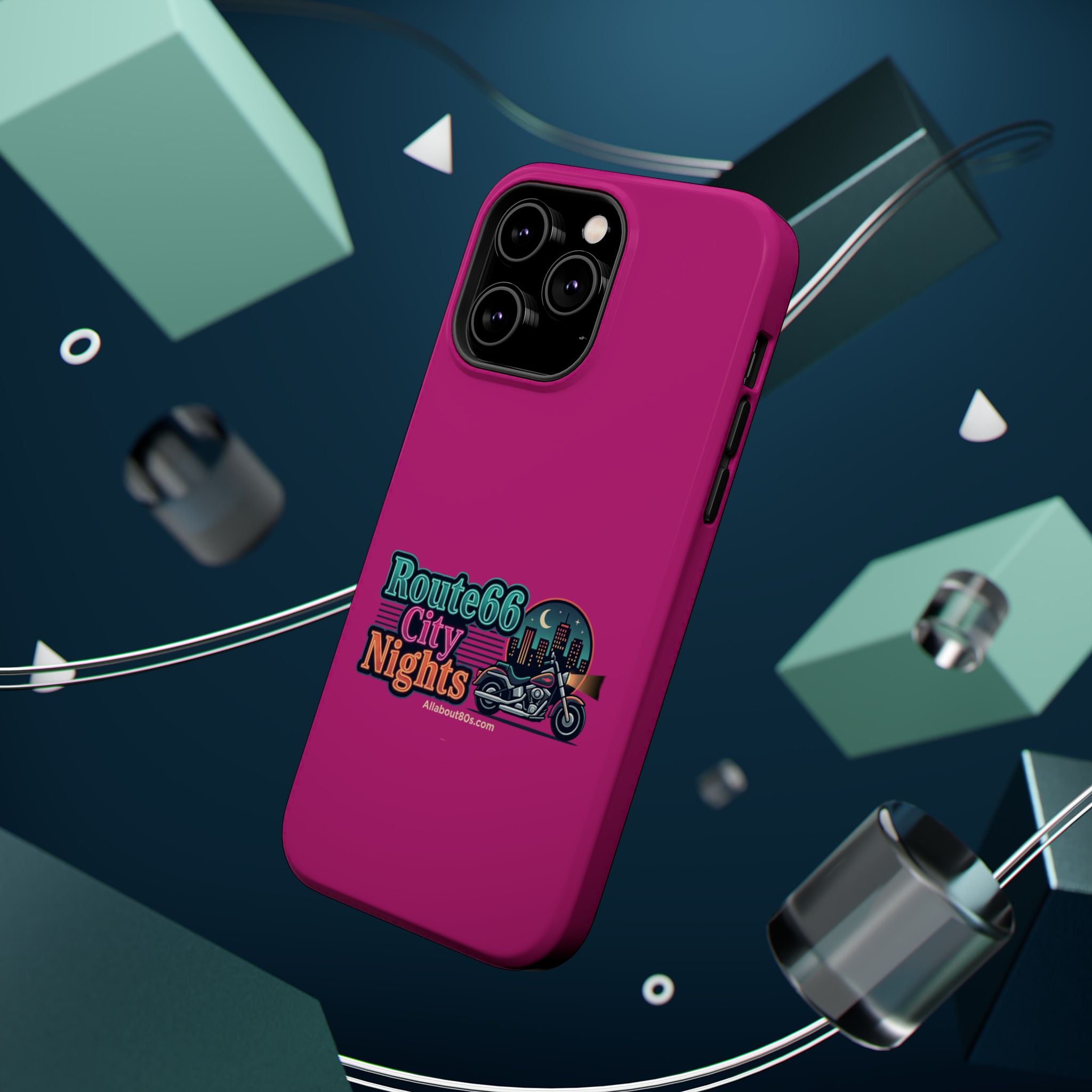 Phone Case — 'Route 66 City Nights' Magnetic Impact-Resistant Case