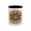 Sunflower Logo Coffee Mug — AllAbout80s.com Accent Ceramic Mug (11/15oz)