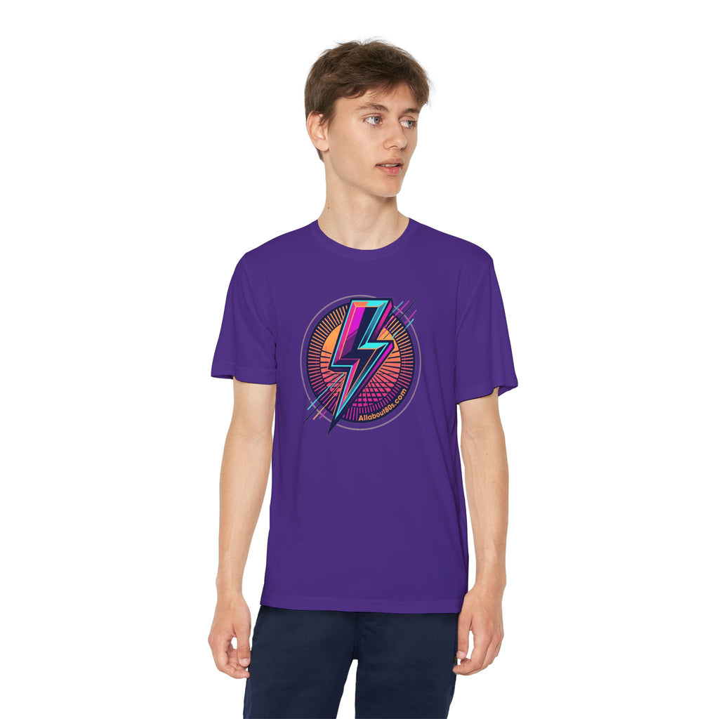 Youth Lightning Bolt Tee – Retro 80s AllAbout80s.com Graphic Shirt