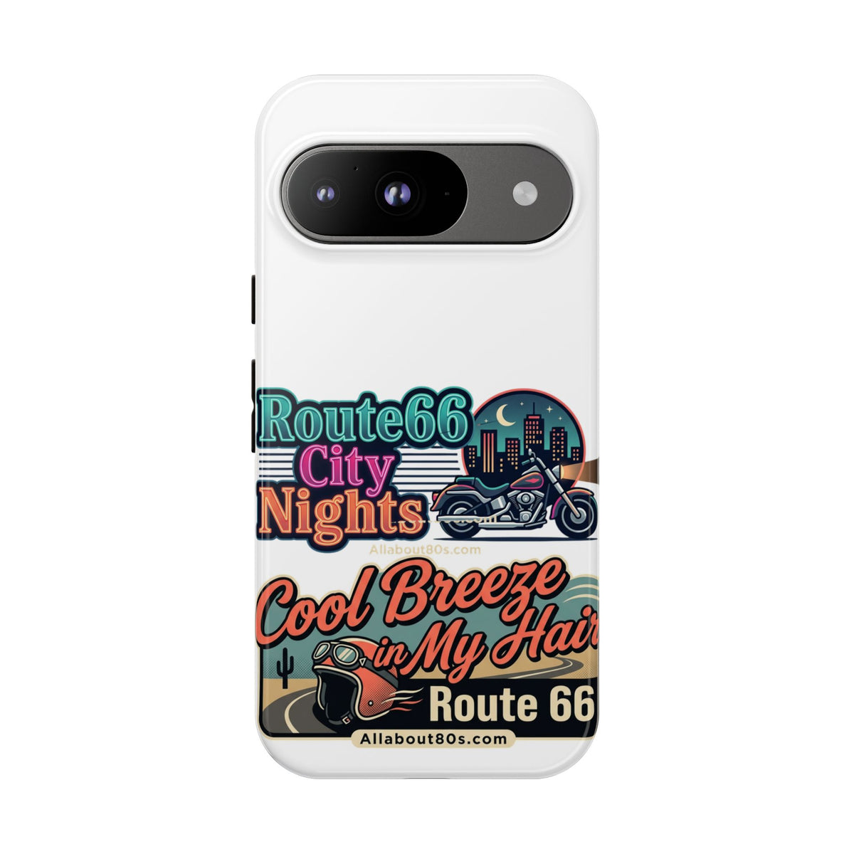 Phone Case — Route 66 City Nights Motorcycle Design
