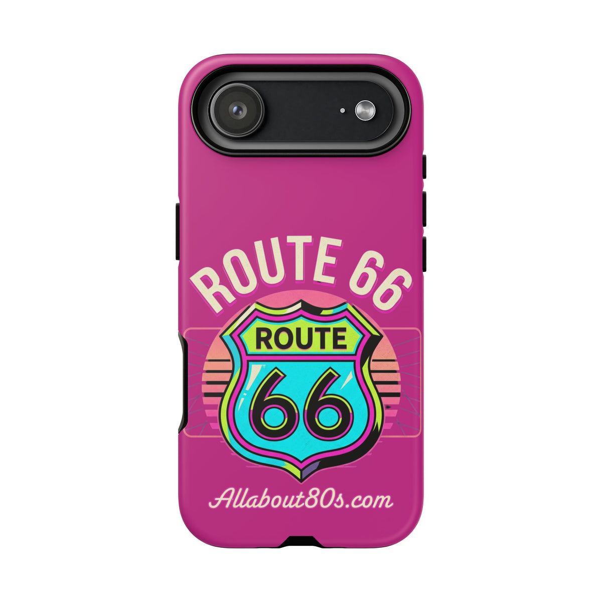 Route 66 Phone Case — Retro Neon Road Trip iPhone Cover