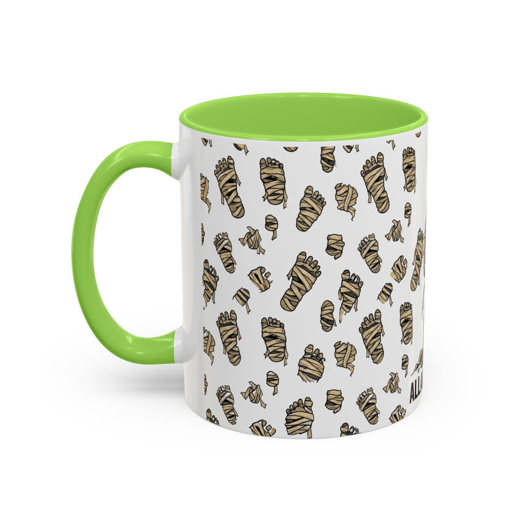 Mummy Pattern Coffee Mug (11oz & 15oz) – Retro Monster Tea Cup with AllAbout80s.com Design