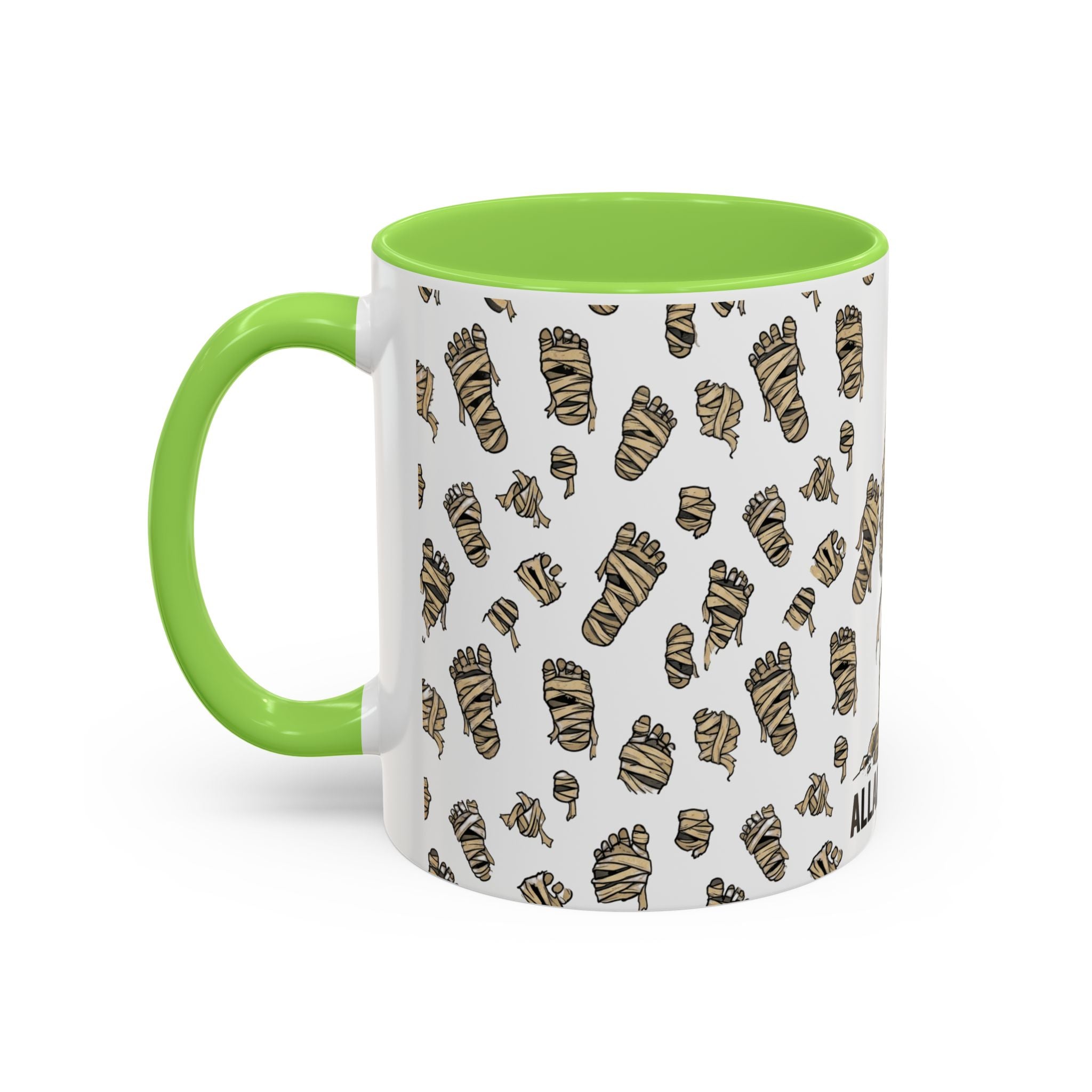 Mummy Pattern Coffee Mug (11oz & 15oz) – Retro Monster Tea Cup with AllAbout80s.com Design