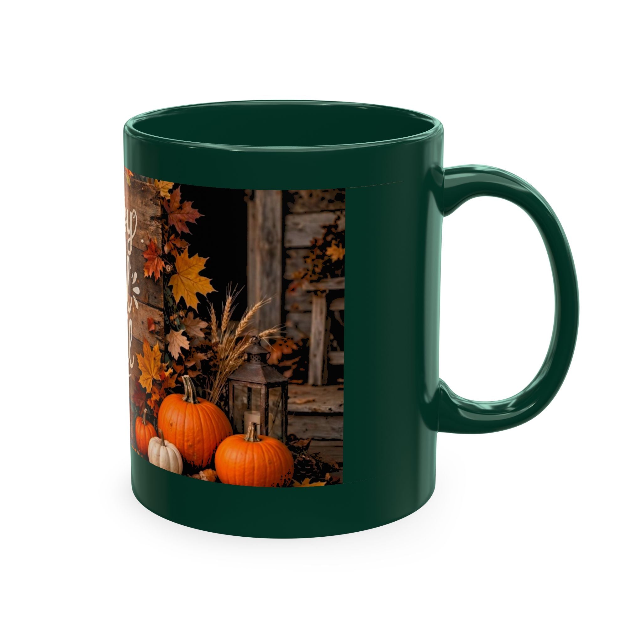 Happy Fall Y'all Ceramic Mug — Autumn Pumpkin Porch Coffee Cup