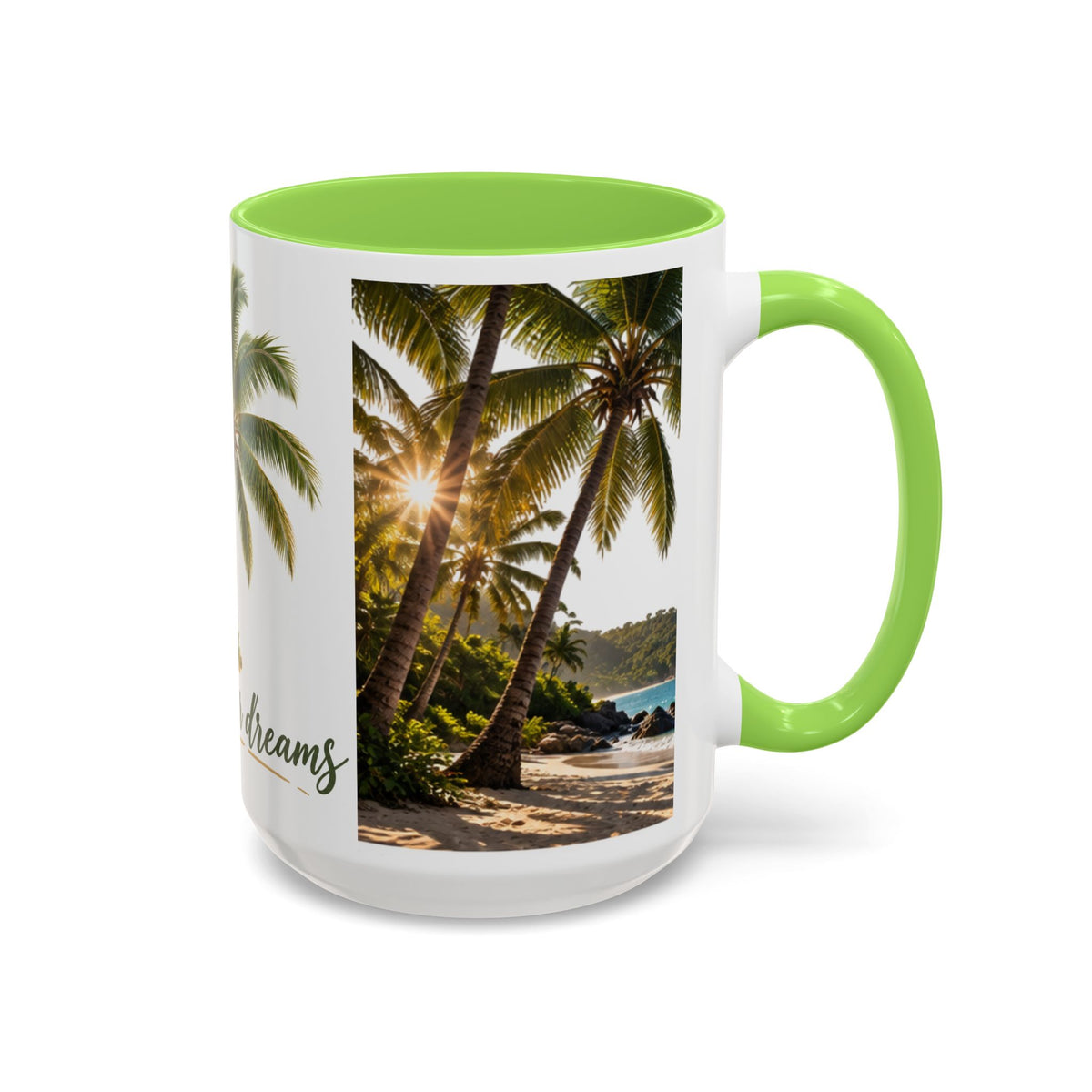 Live Your Dreams Palm Tree Mug