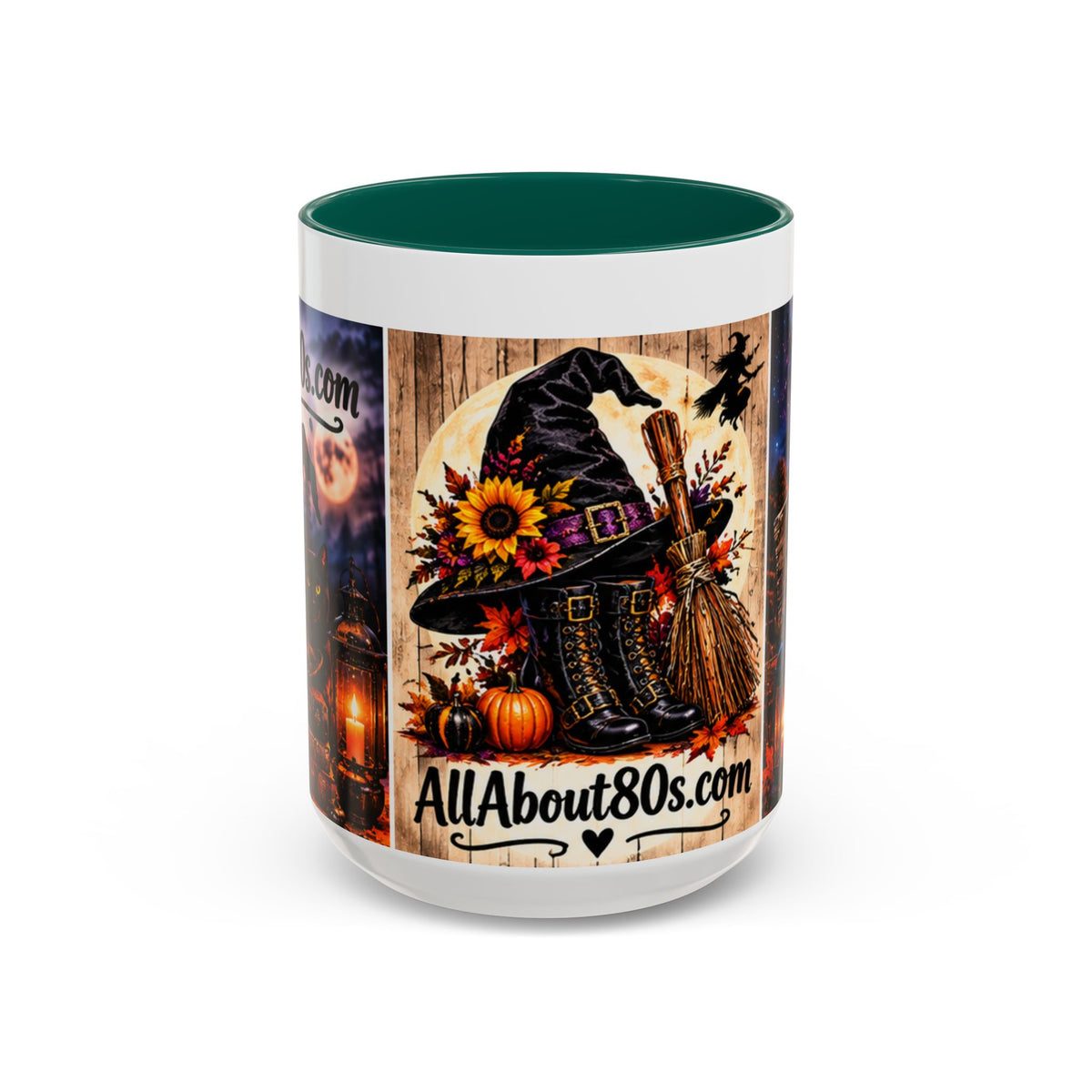 Halloween Witch Scene Coffee Mug — AllAbout80s.com Pumpkin & Moon 11oz/15oz