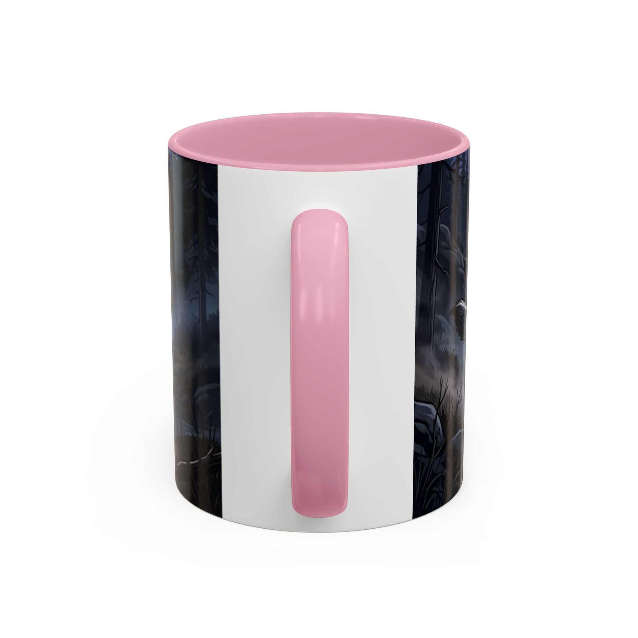 Wolf Pack Nightscape Mug — 11oz/15oz Scenic Black-Interior Coffee Cup