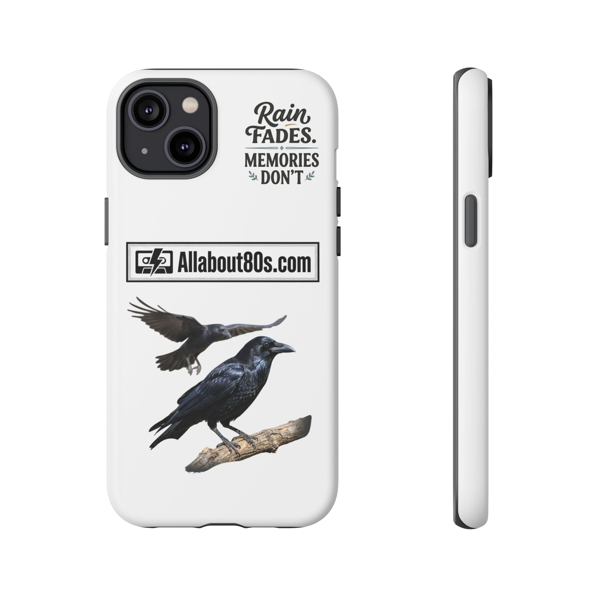 Raven Flight Phone Case — Protective iPhone Case with Black Crow Design