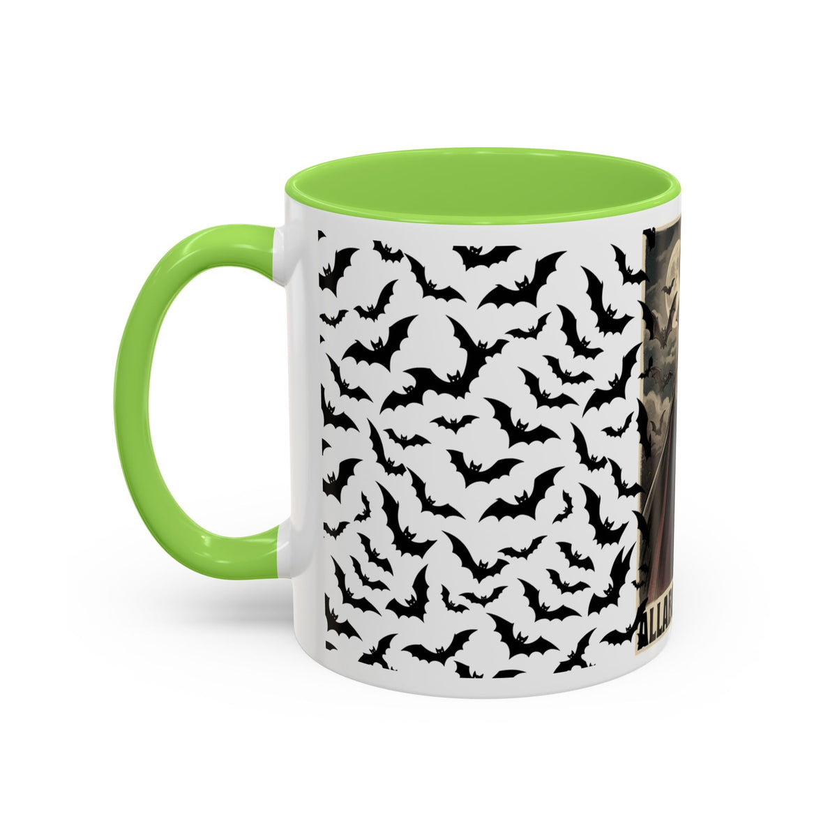 Vampire Dracula Bat Pattern Coffee Mug – Gothic Halloween 11oz/15oz