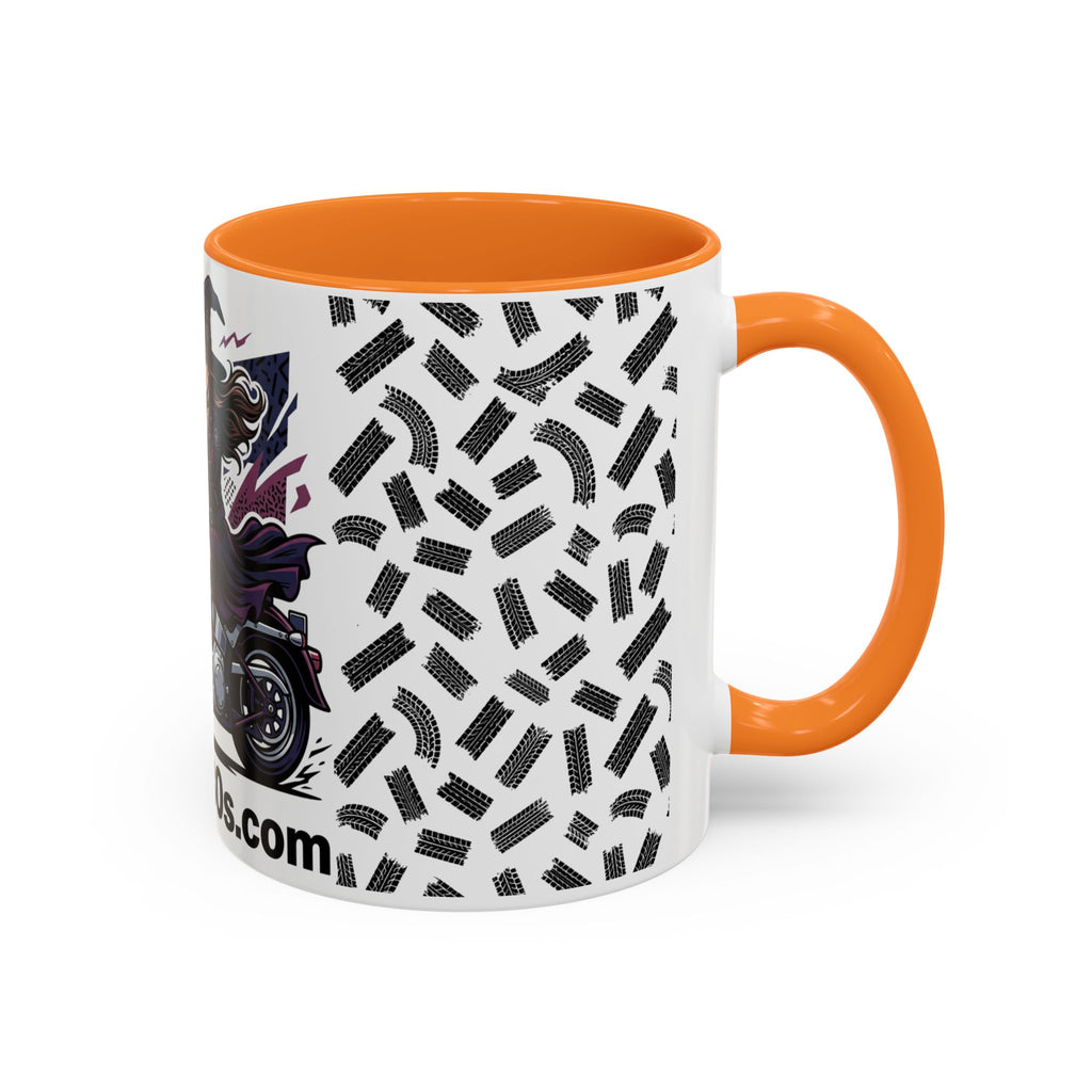 Witch Rider Coffee Mug — Halloween Motorcycle Witch 11oz/15oz