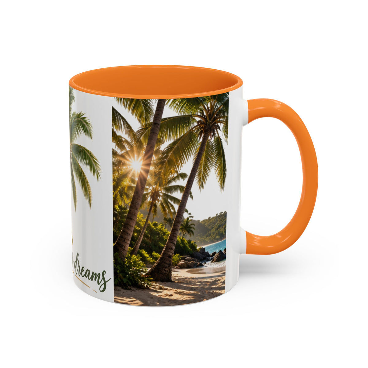 Live Your Dreams Palm Tree Mug