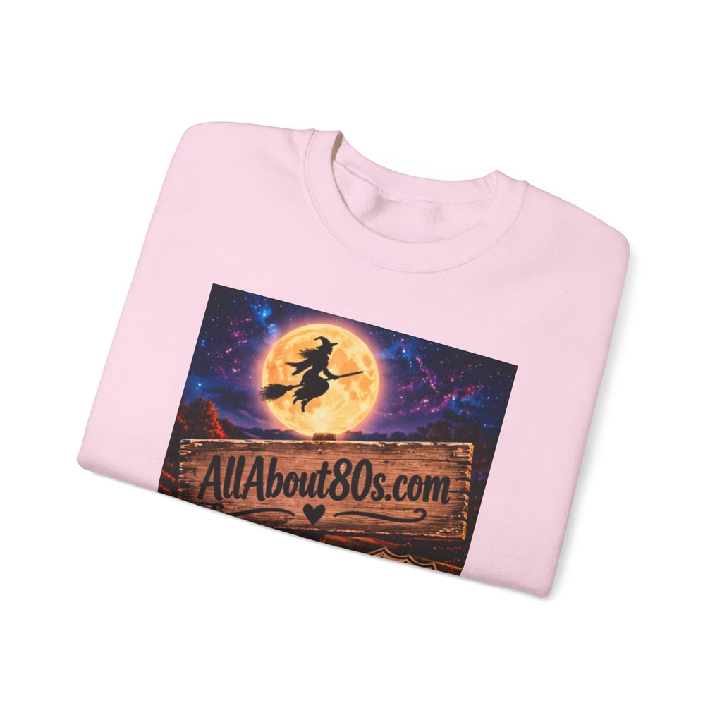 Halloween Route 66 Sweatshirt — AllAbout80s.com Pumpkin Witch Crewneck