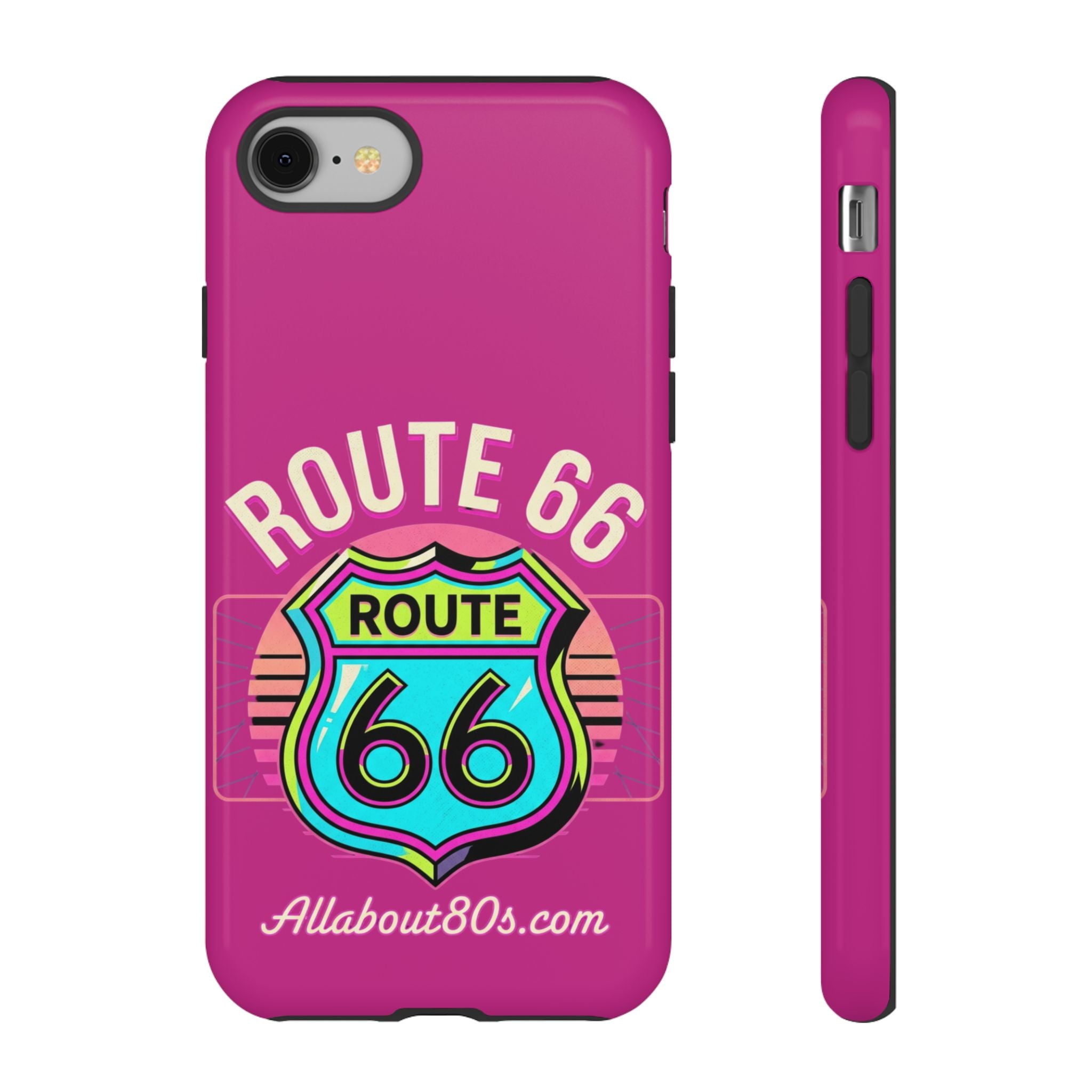 Route 66 Phone Case — Retro Neon Road Trip iPhone Cover