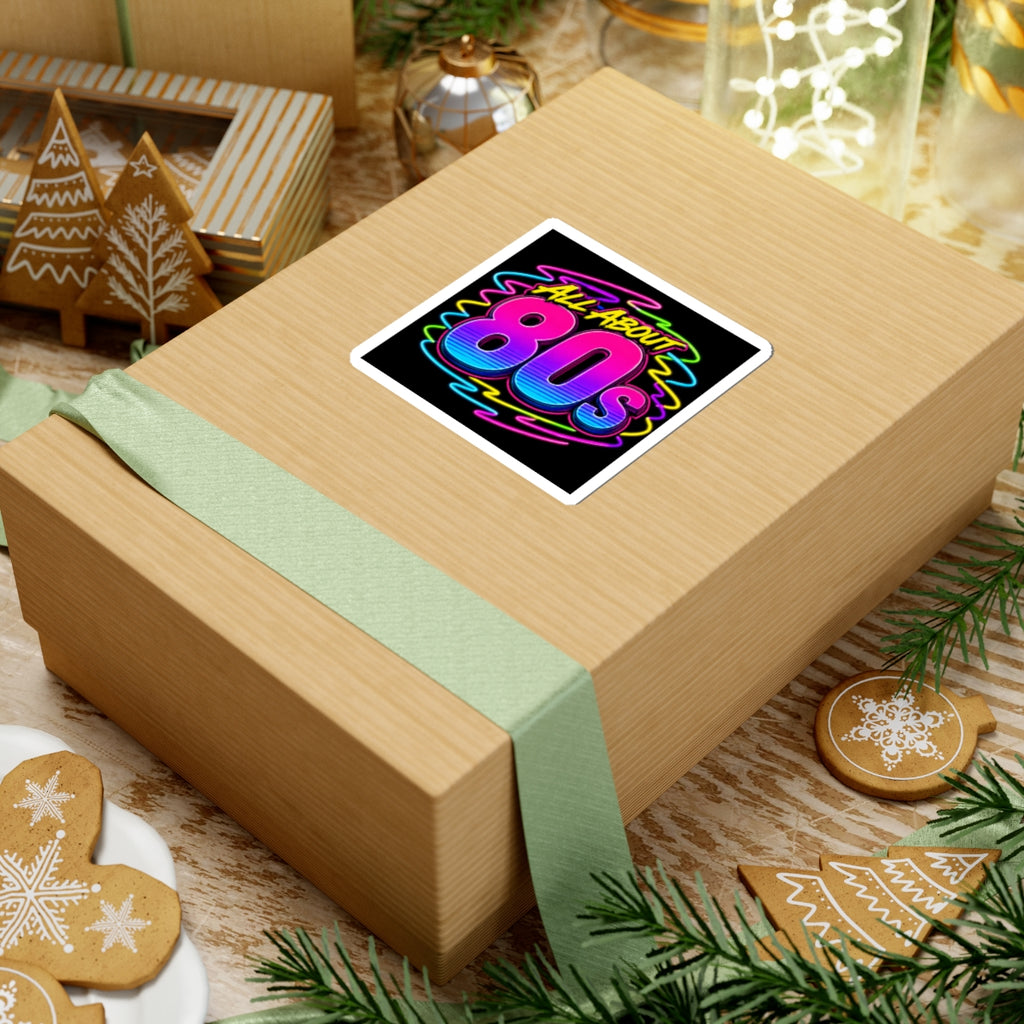 Kiss-Cut Sticker — All About 80s Neon Retro Design