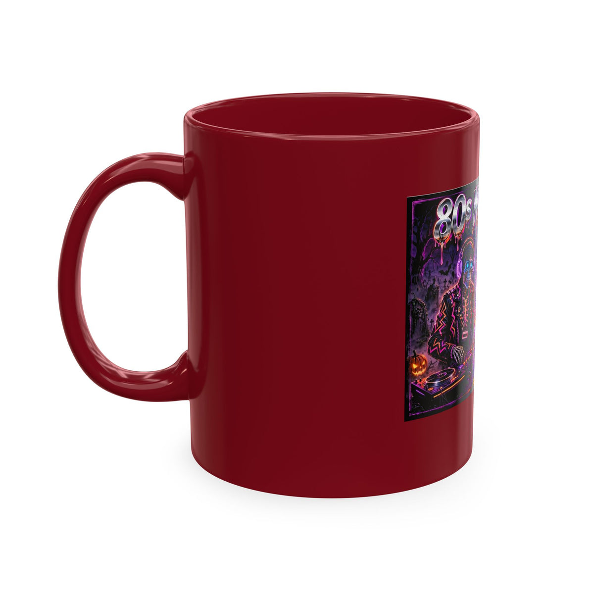 Halloween Nightmares Ceramic Mug – 80s Horror Retro Pumpkin Witch Coffee Cup