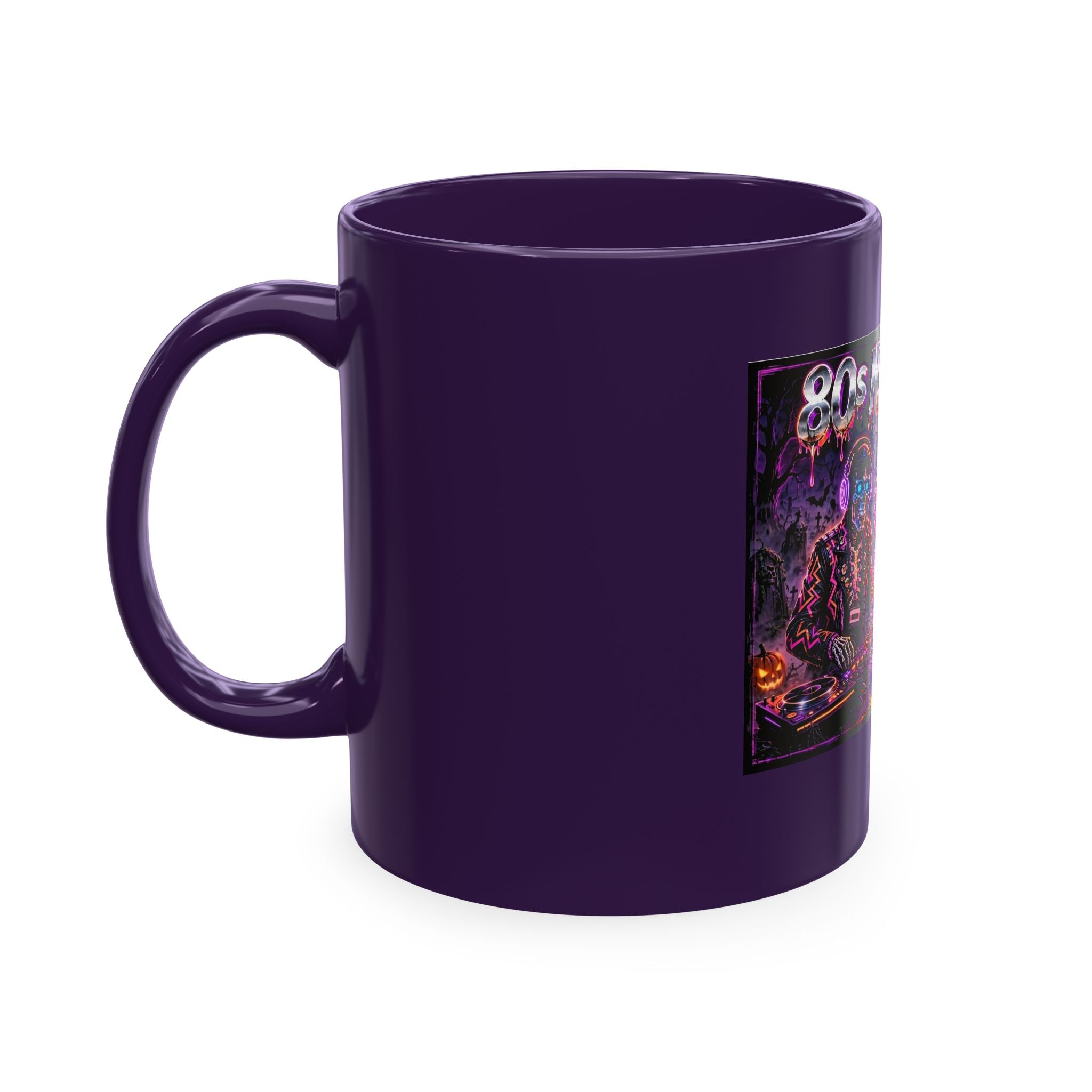 Halloween Nightmares Ceramic Mug – 80s Horror Retro Pumpkin Witch Coffee Cup