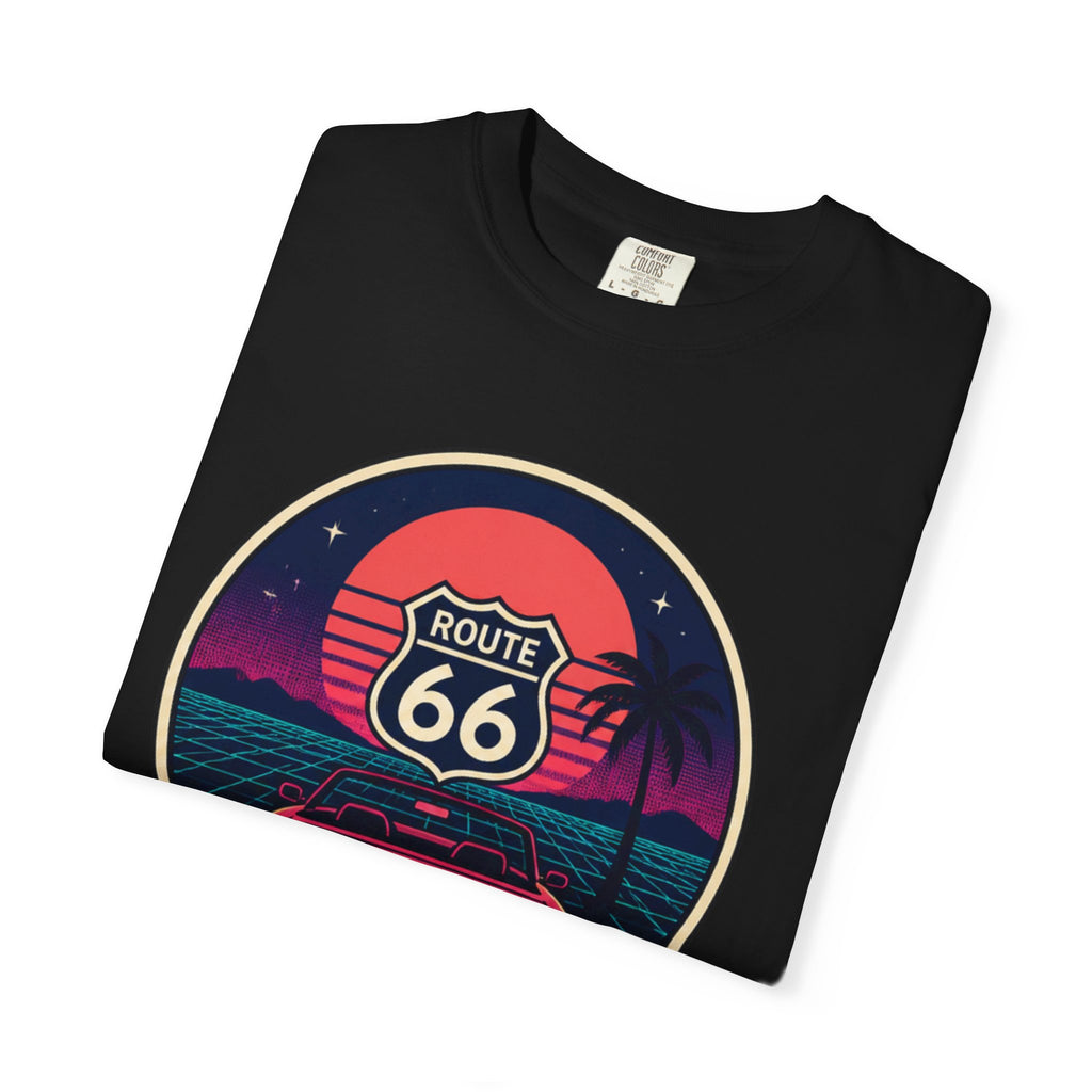 Route 66 80s Retro T-Shirt — AllAbout80s.com Vintage Sunset Tee