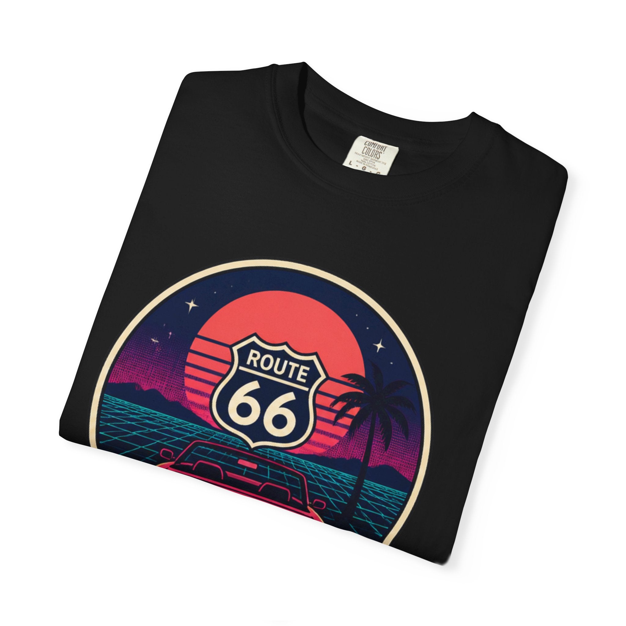 Route 66 80s Retro T-Shirt — AllAbout80s.com Vintage Sunset Tee
