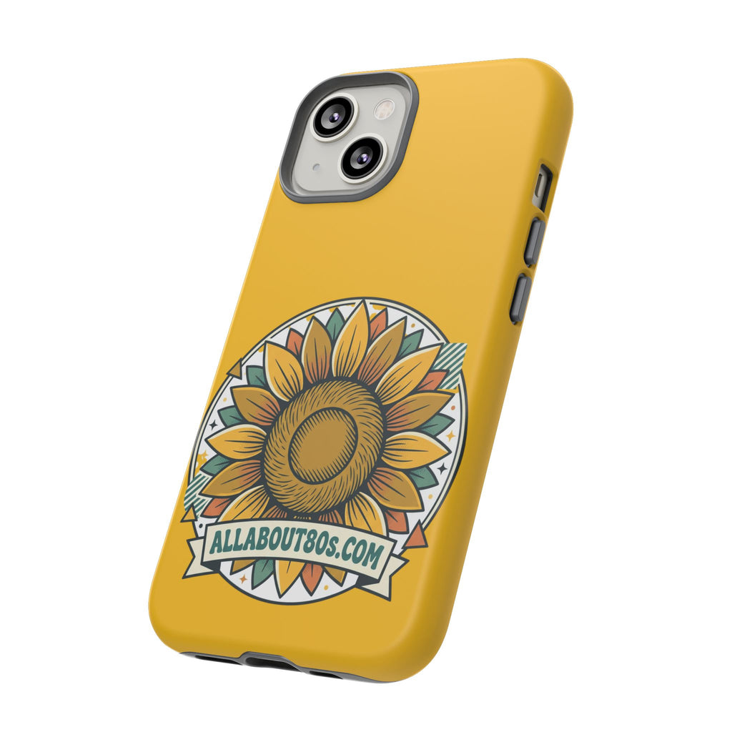 Sunflower Logo Phone Case — AllAbout80s.com Yellow Protective Cover