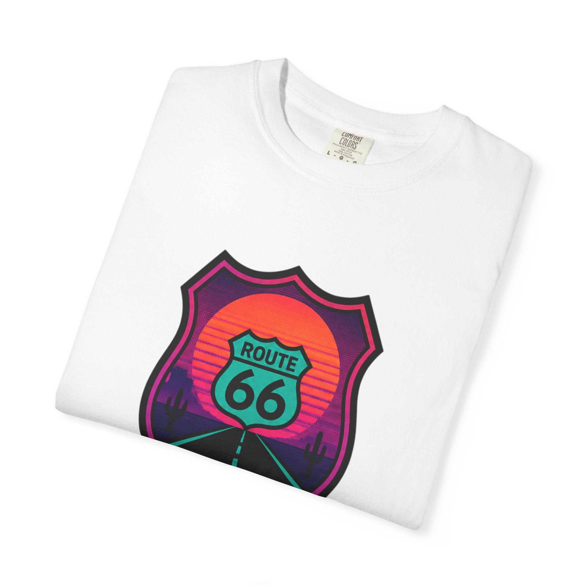 Route 66 Sunset T‑Shirt — Retro Roadtrip Graphic Tee