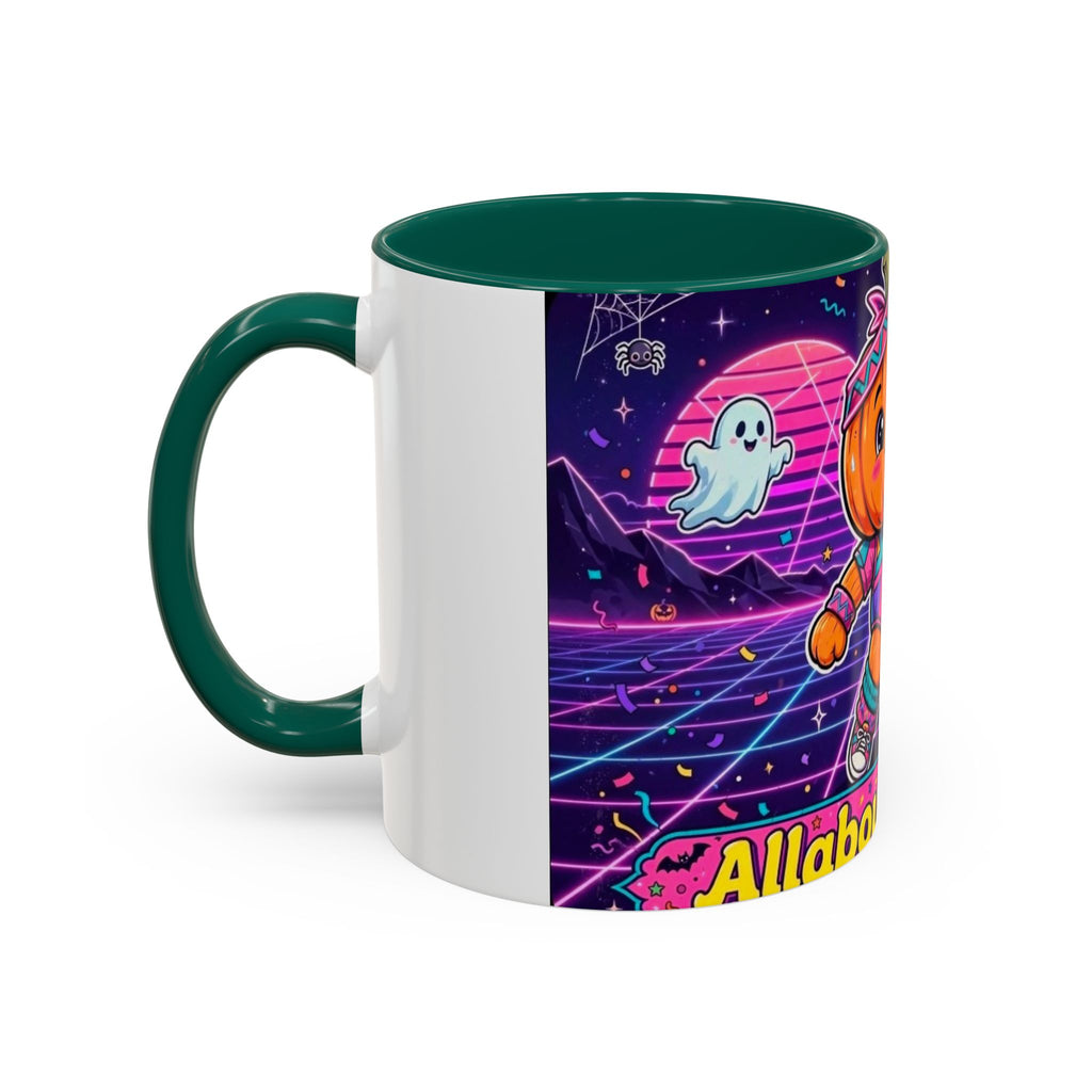 80s Retro Pumpkin Mug – Cute Neon Halloween Coffee Cup (11oz/15oz)