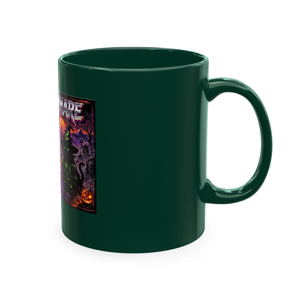 Halloween Nightmares Ceramic Mug – 80s Horror Retro Pumpkin Witch Coffee Cup